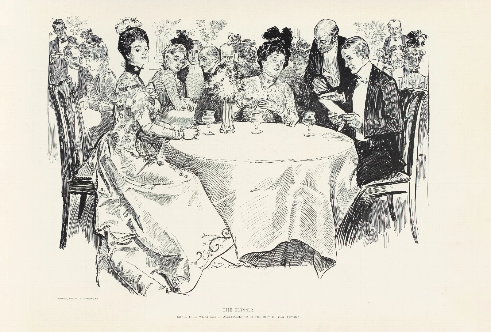The Supper Wall Art by Charles Dana Gibson - Canvas Print