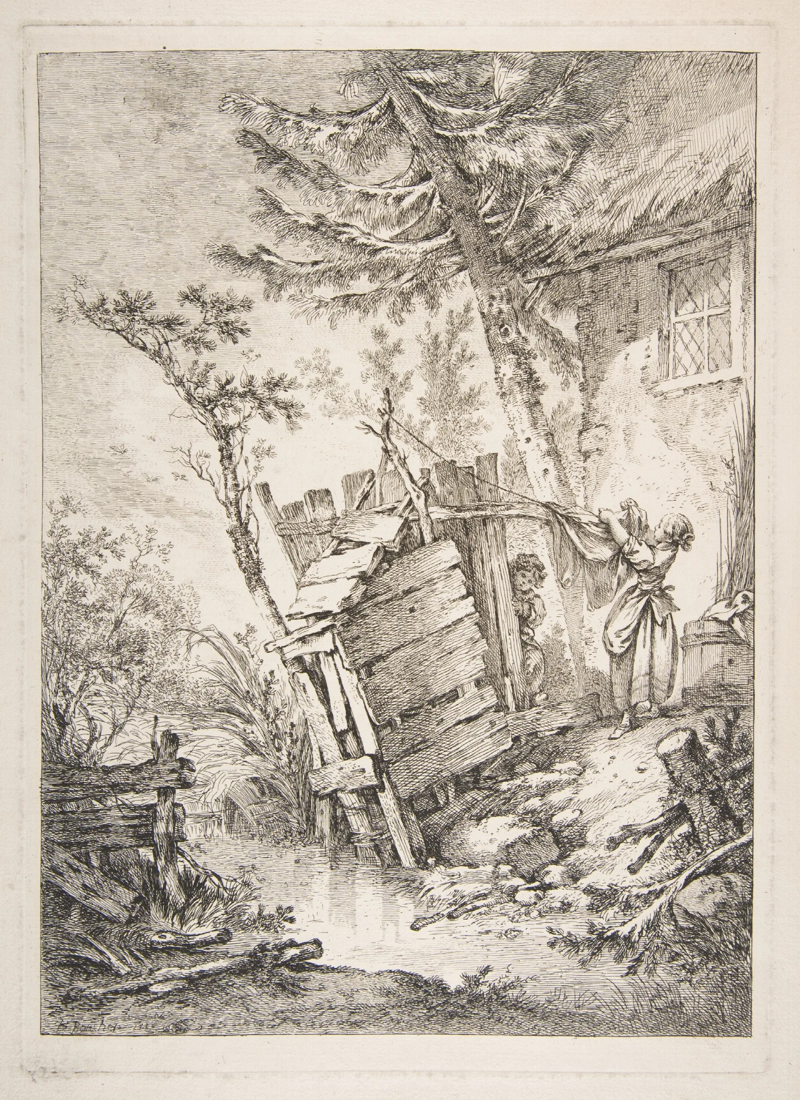 The Laundress Wall Art by François Boucher - Canvas Print