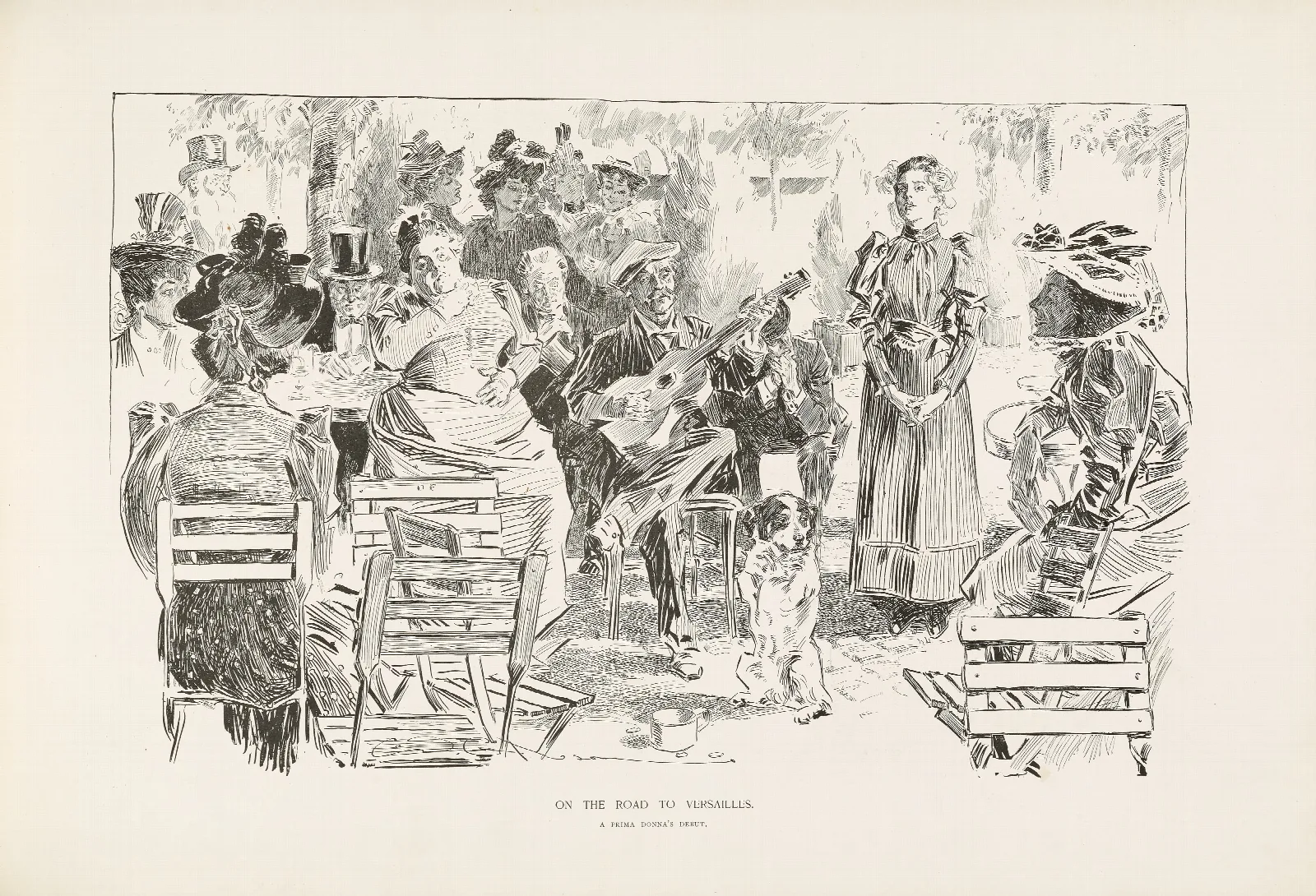 On The Road To Versailles Wall Art by Charles Dana Gibson - Canvas Print