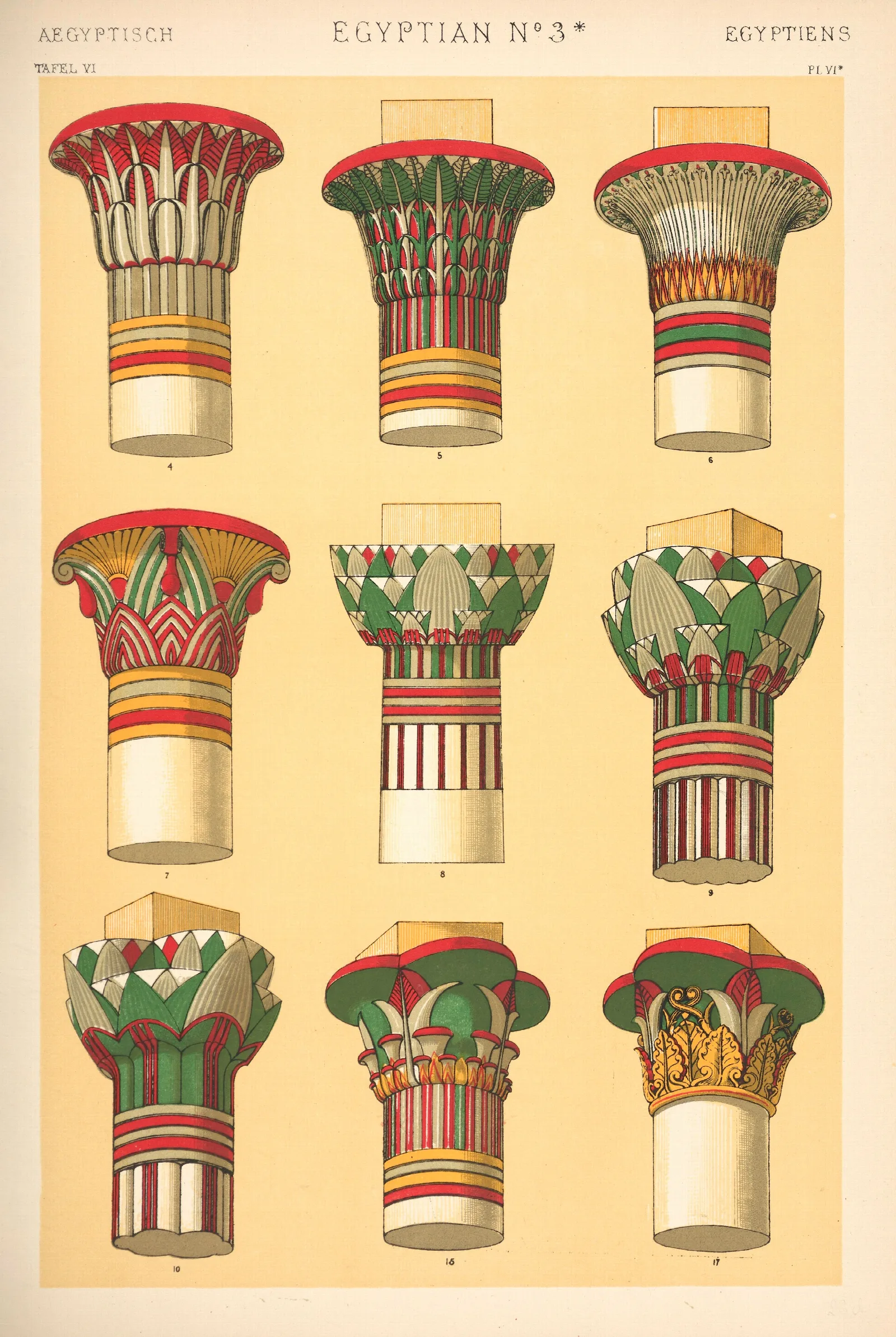 Egyptian No 3 4 Wall Art by Owen Jones - Canvas Print