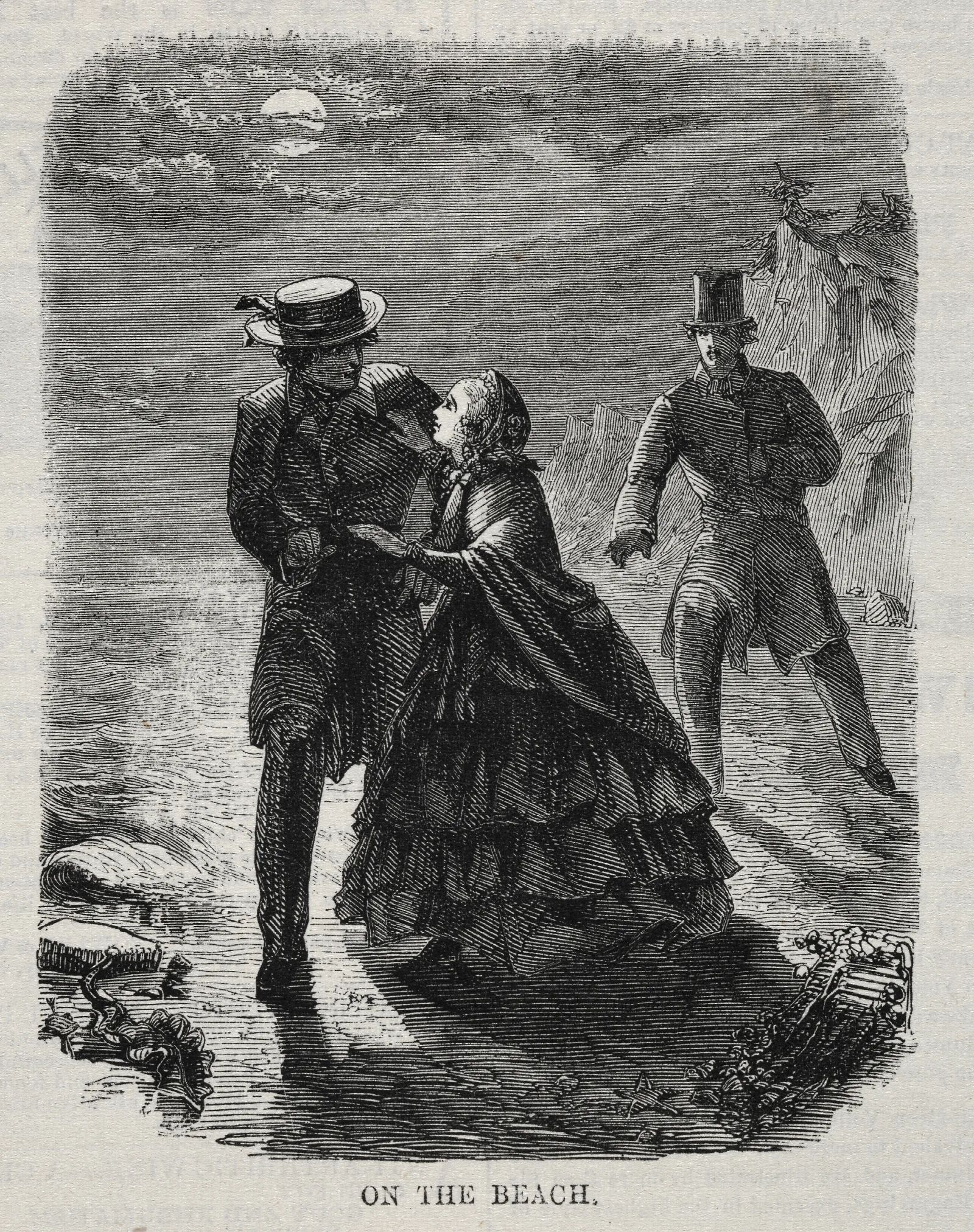 On The Beach 24 Wall Art by Winslow Homer - Canvas Print