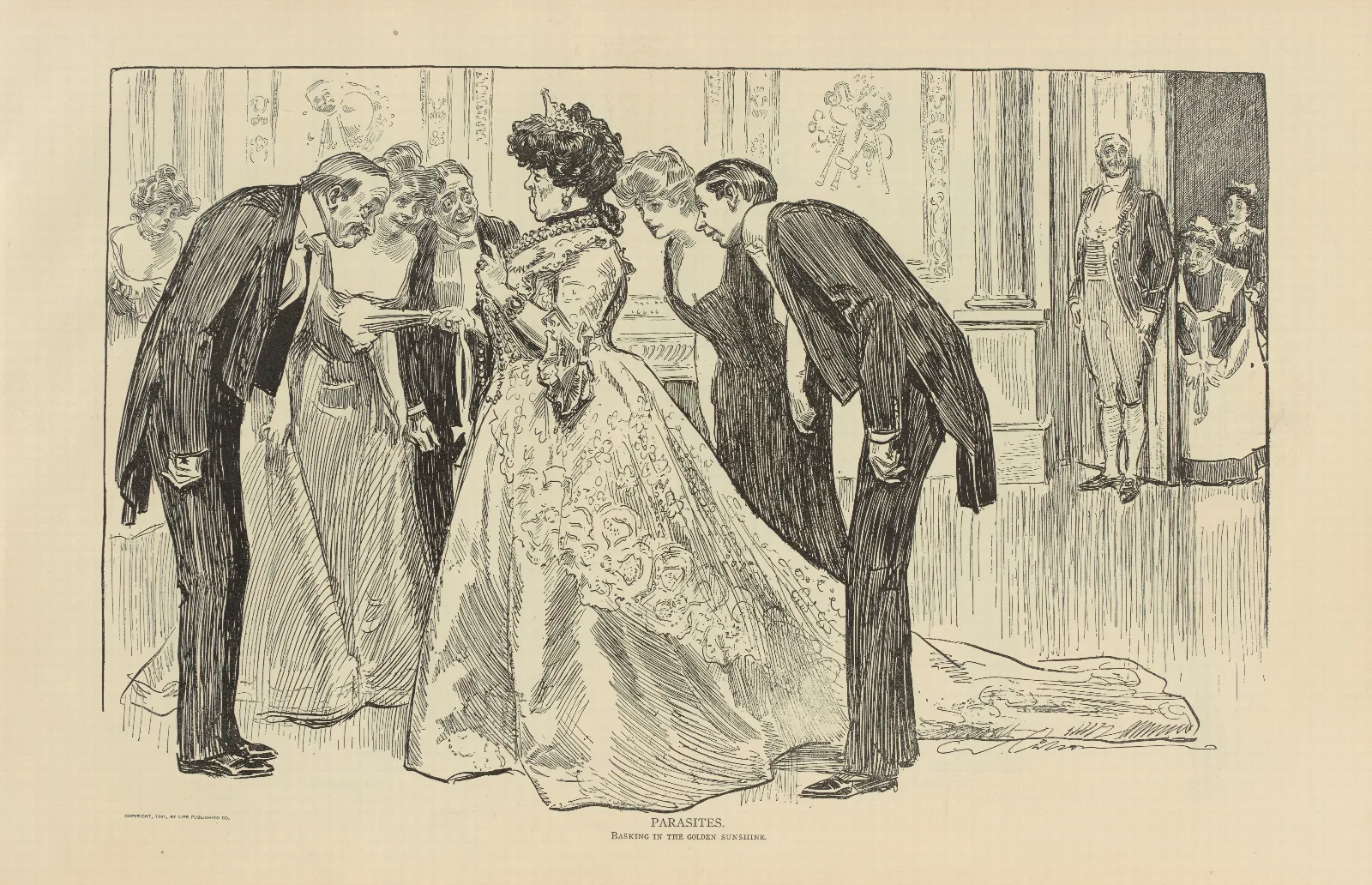 Parasites Wall Art by Charles Dana Gibson - Canvas Print