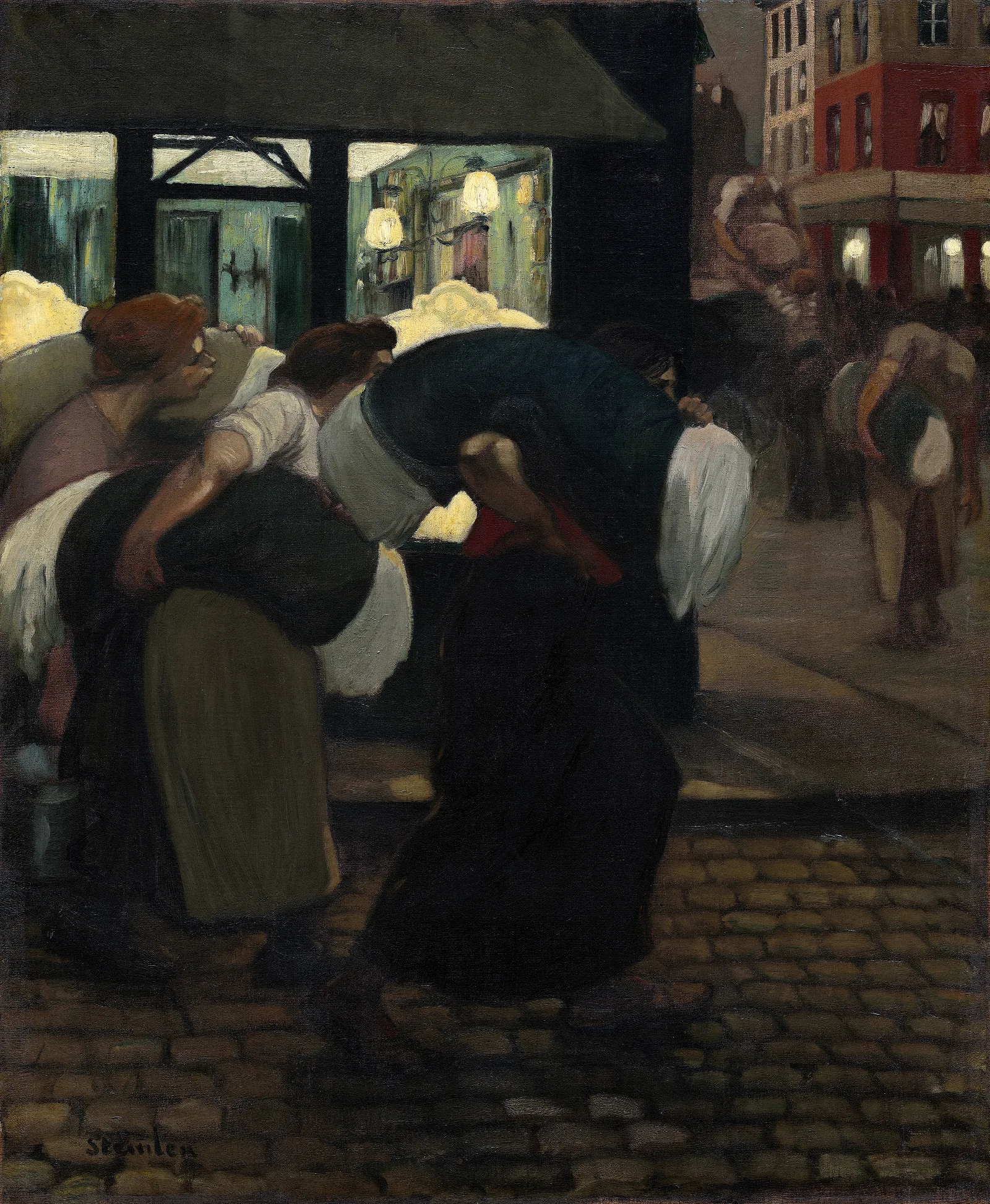 The Laundresses 2 Wall Art by Théophile Alexandre Steinlen - Canvas Print