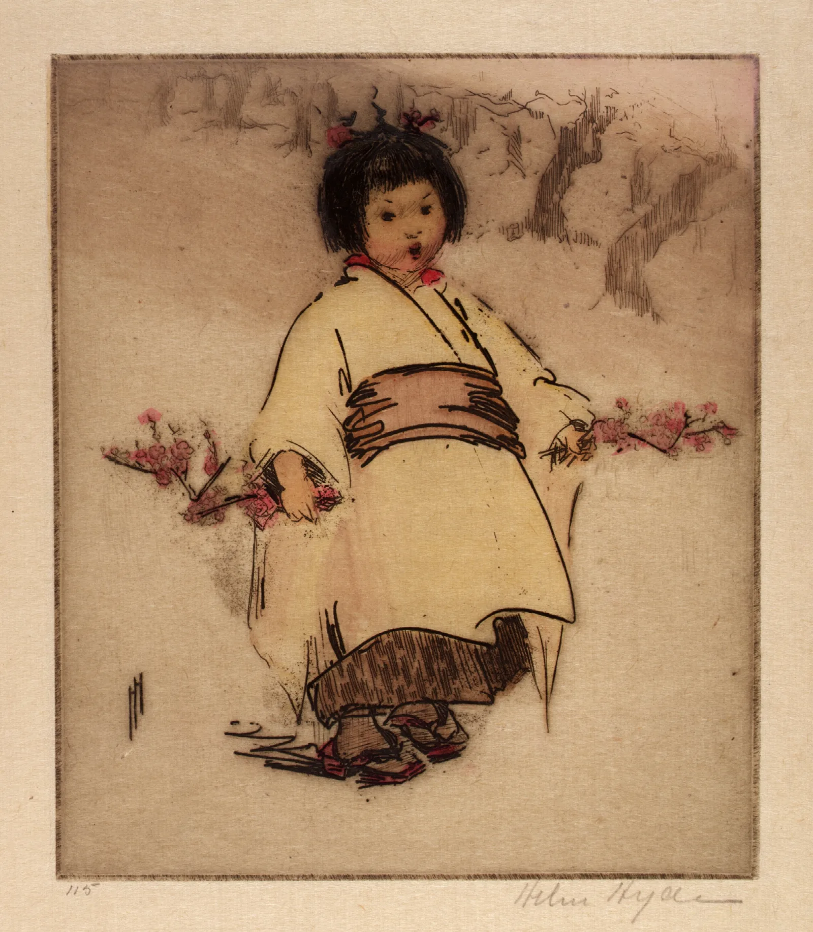 Blossom Child Wall Art by Helen Hyde - Canvas Print