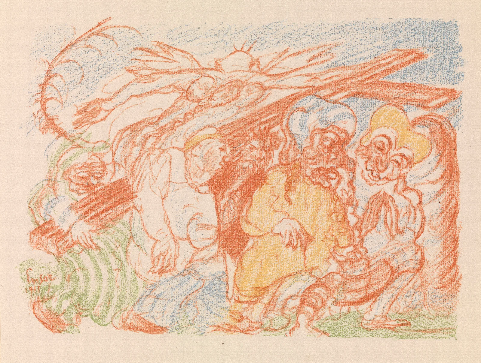 Calvary 12 Wall Art by James Ensor - Canvas Print