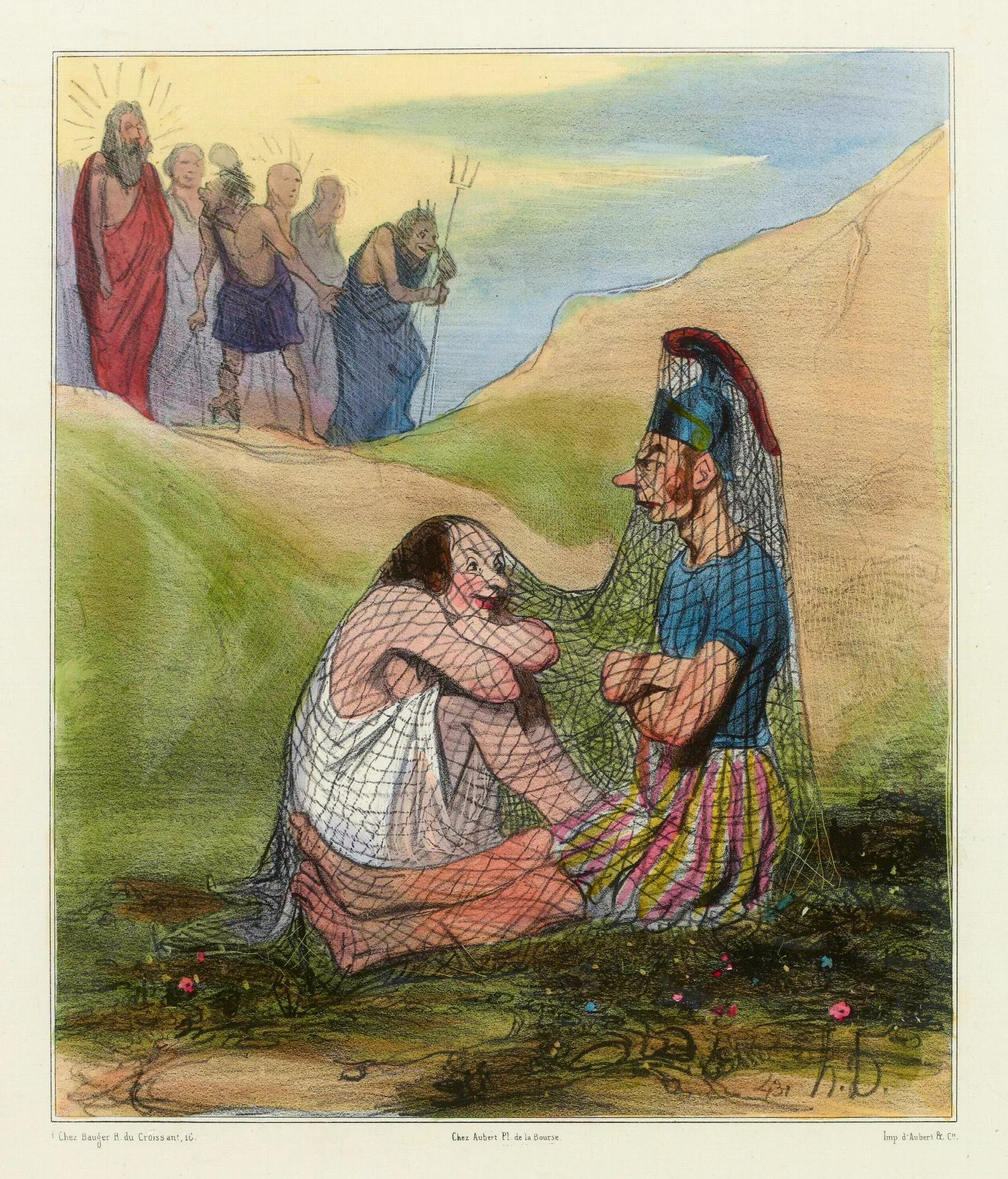 Mars Et Venus 3 Wall Art by Honoré Daumier - Canvas Print