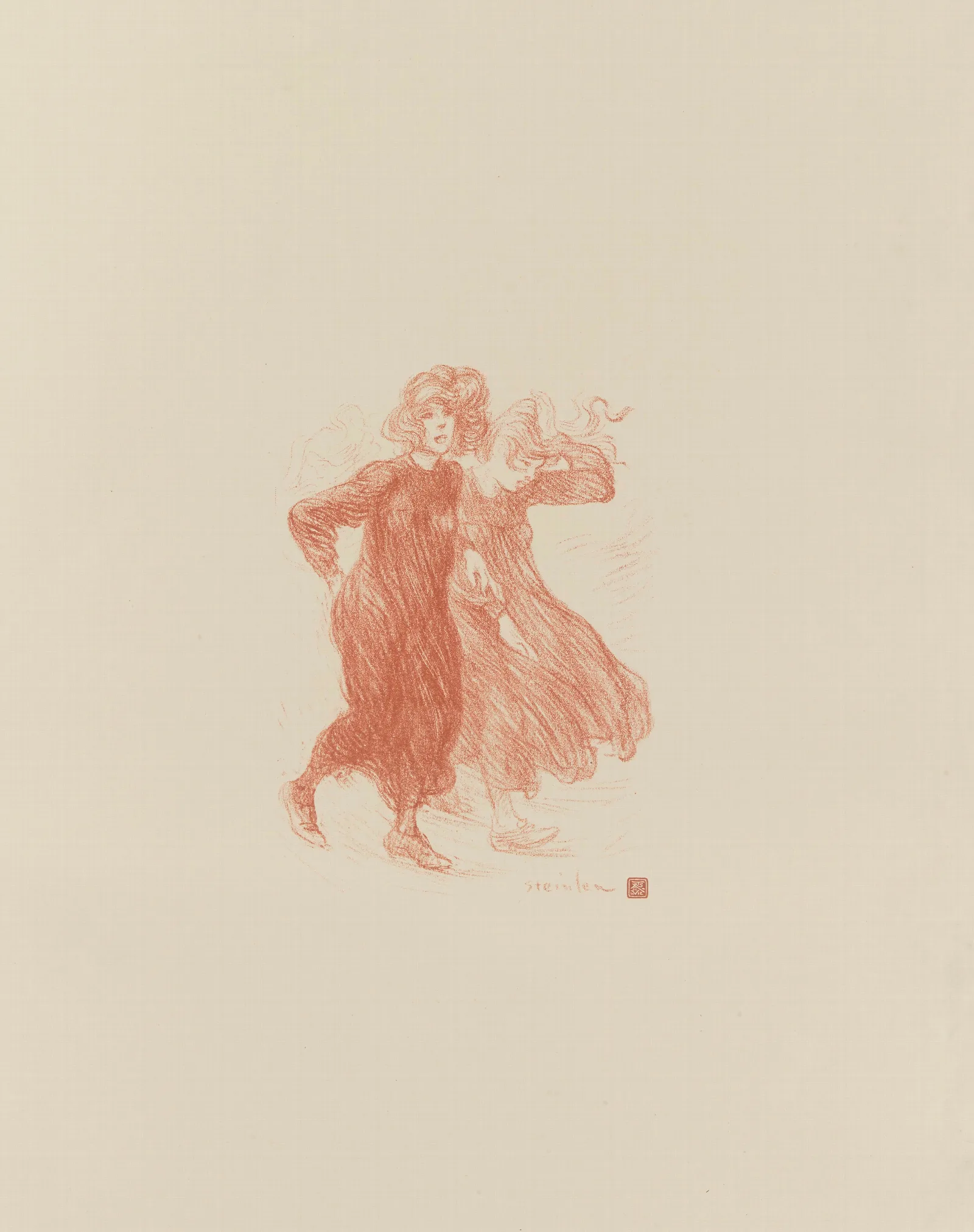 Le Coup De Vent 6 Wall Art by Théophile Alexandre Steinlen - Canvas Print