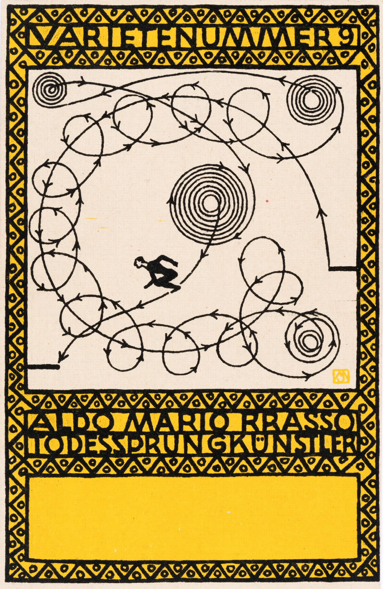 Nr 86 Varietenummer 9 Aldo Mario Brasso Todessprungkunstler Wall Art by Moriz Jung - Canvas Print