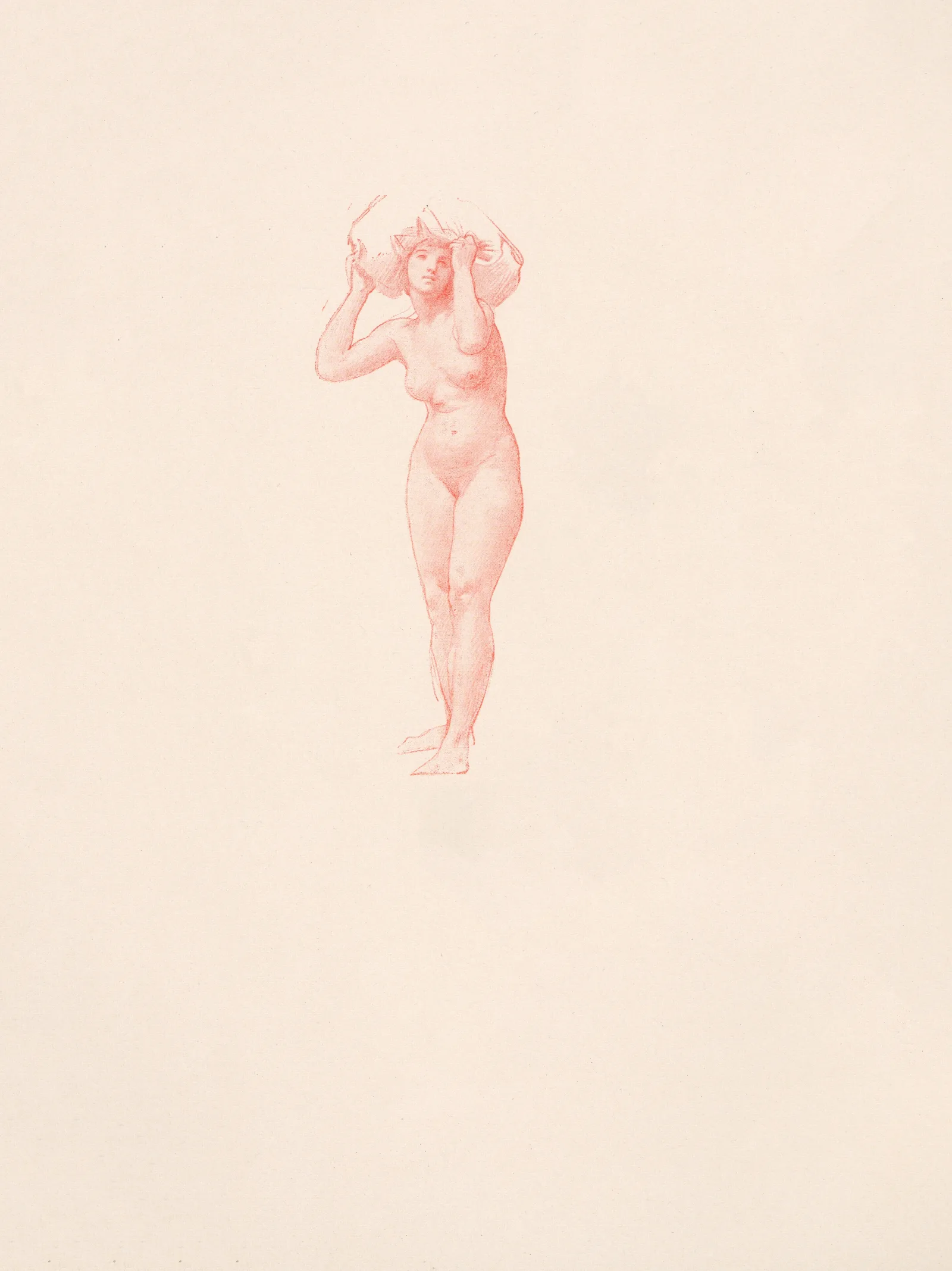 Etude De Femme 9 Wall Art by William Bouguereau - Canvas Print