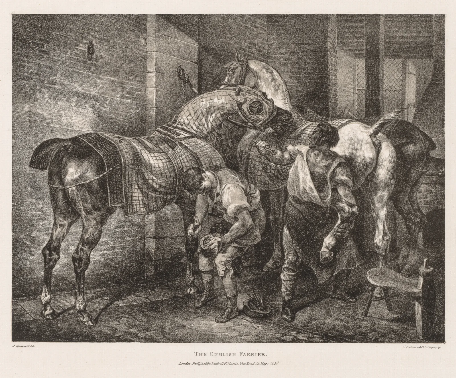 The English Farrier Wall Art by Théodore Géricault - Canvas Print