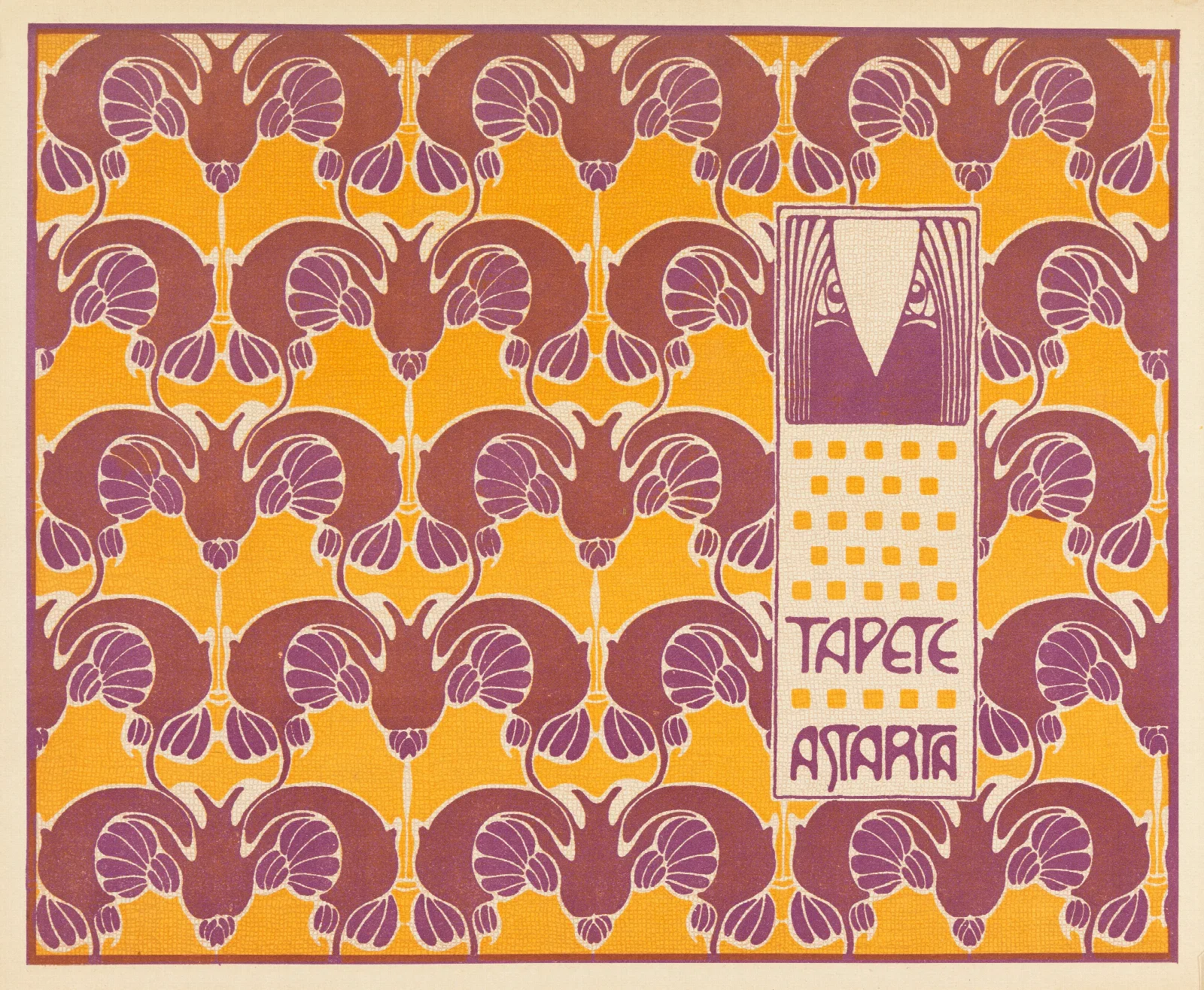 Tapete Astarta Astarta Wallpaper Wall Art by Koloman Moser - Canvas Print