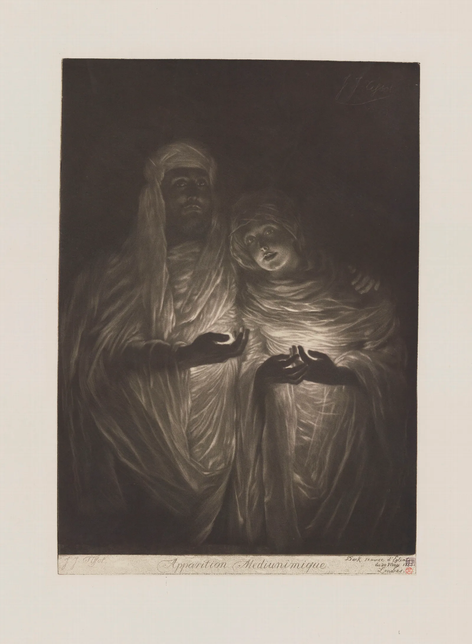 Lapparition Mediumnique Wall Art by James Tissot - Canvas Print
