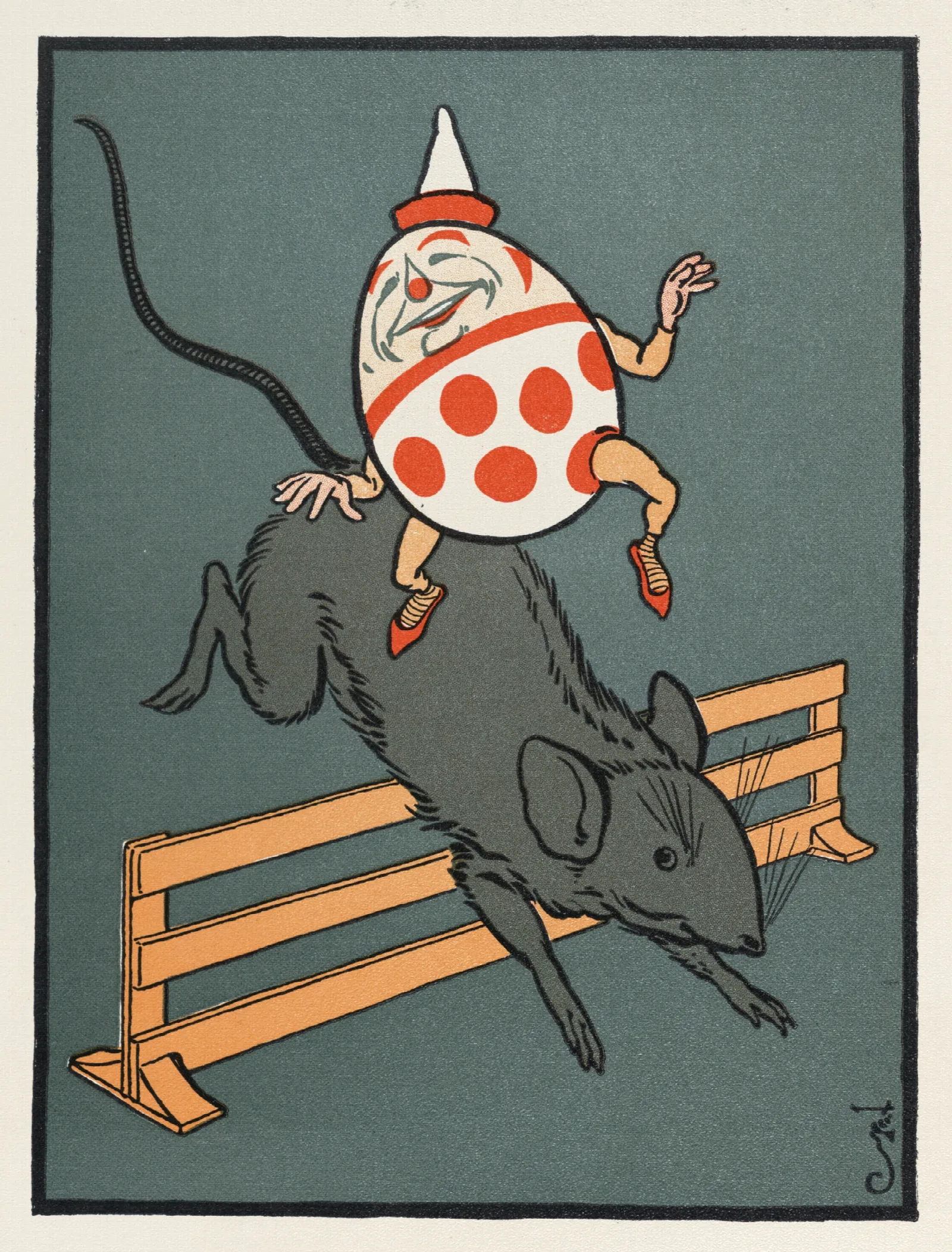 Denslows Humpty Dumpty Wall Art by William Wallace Denslow - Canvas Print