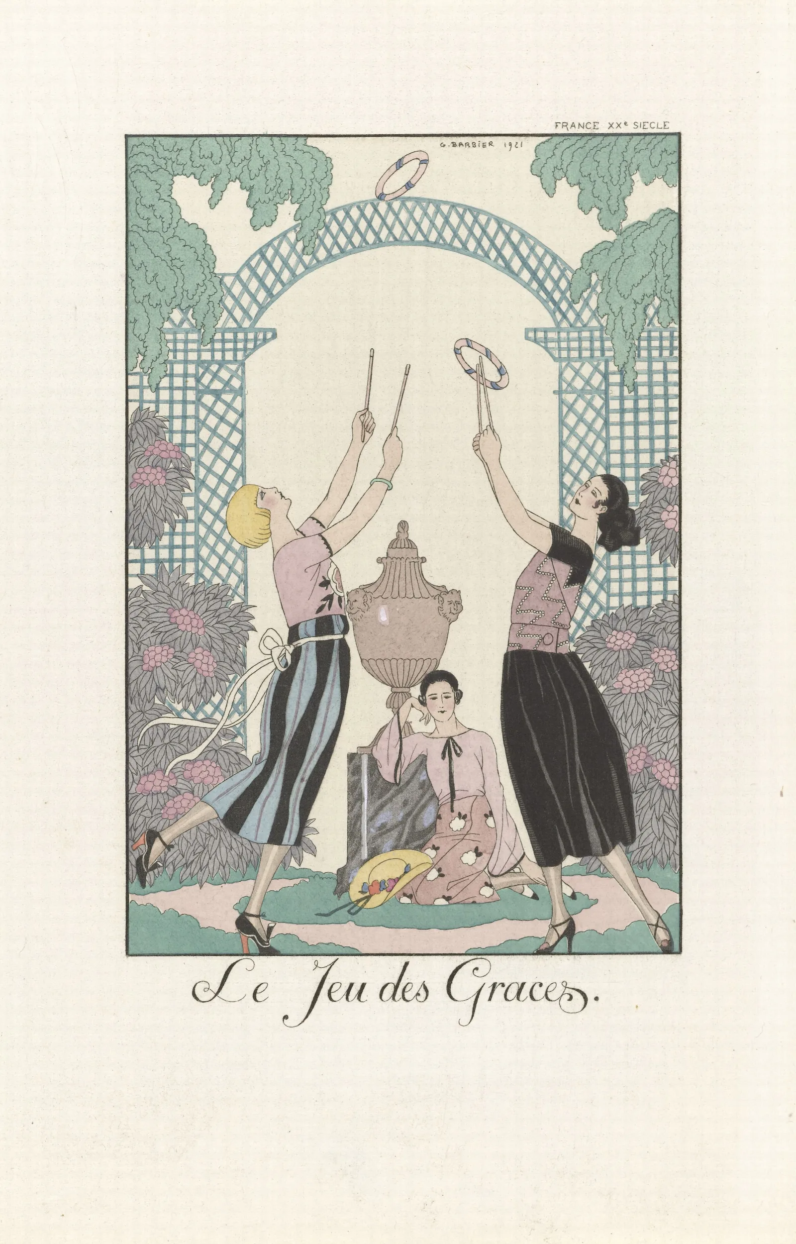 Le Jeu Des Graces Wall Art by George Barbier - Canvas Print