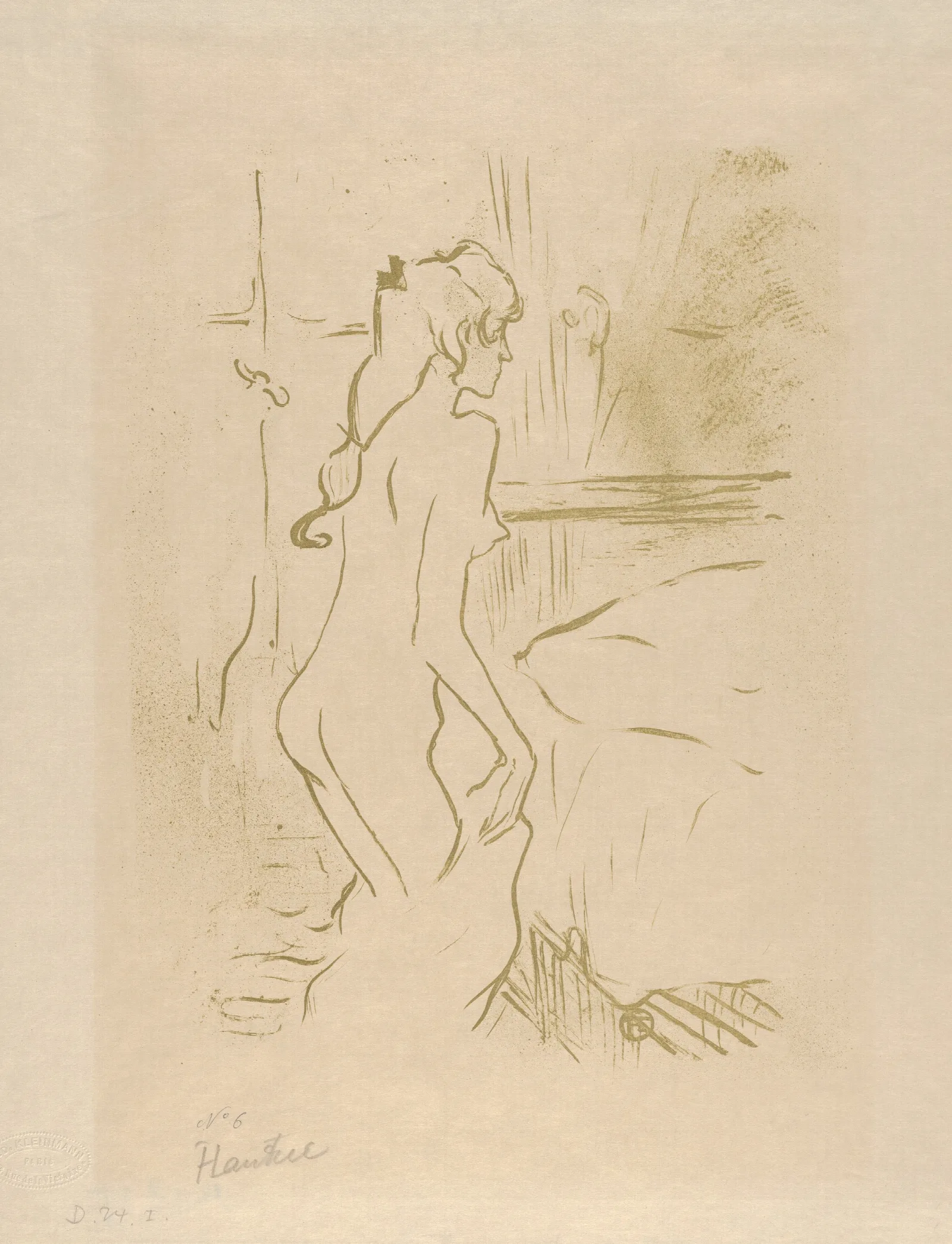 Study Of A Woman 12 Wall Art by Henri de Toulouse-Lautrec - Canvas Print