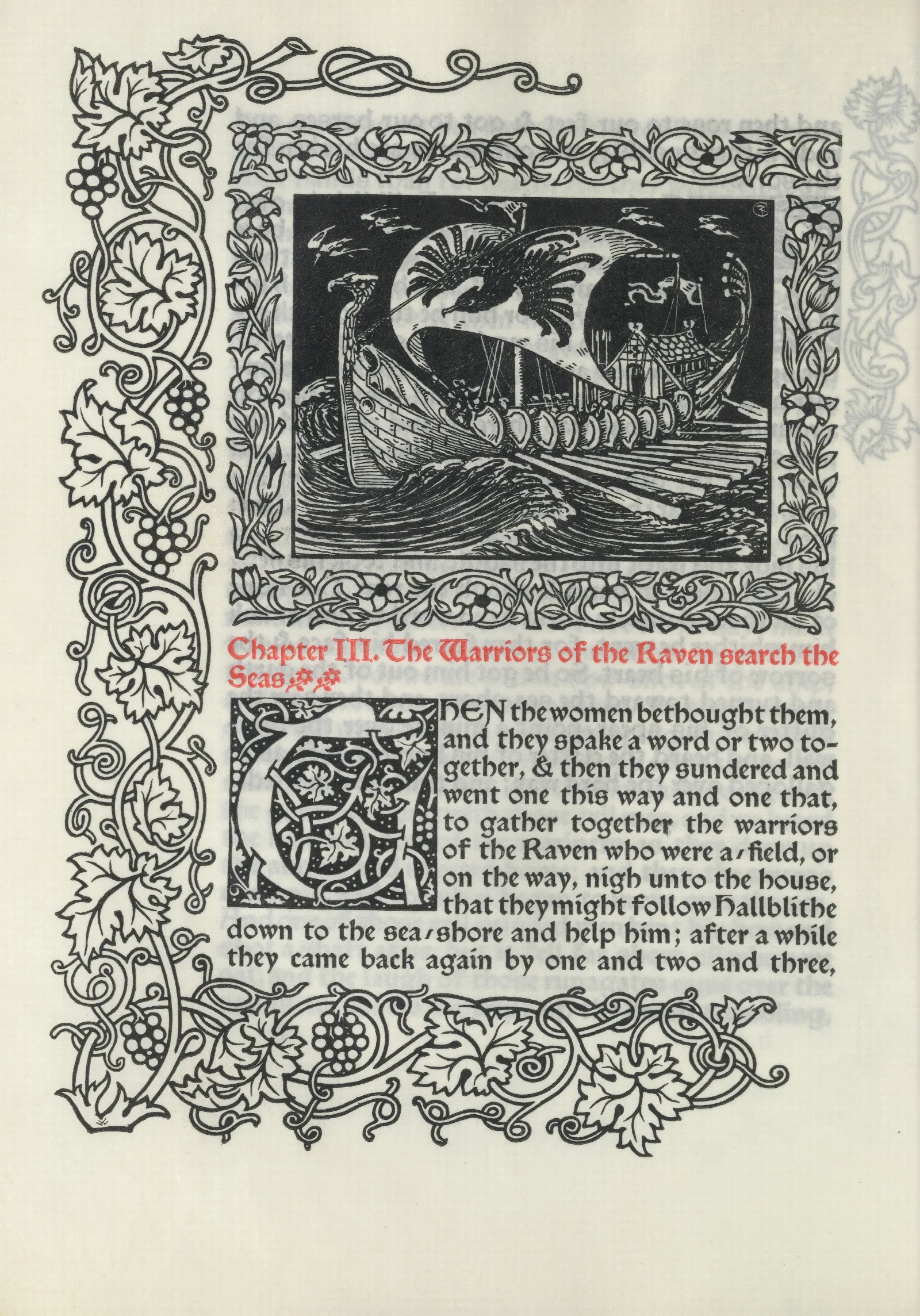 Chapter Iii The Warriors Of The Raven Search The Seas Wall Art by Walter Crane - Canvas Print
