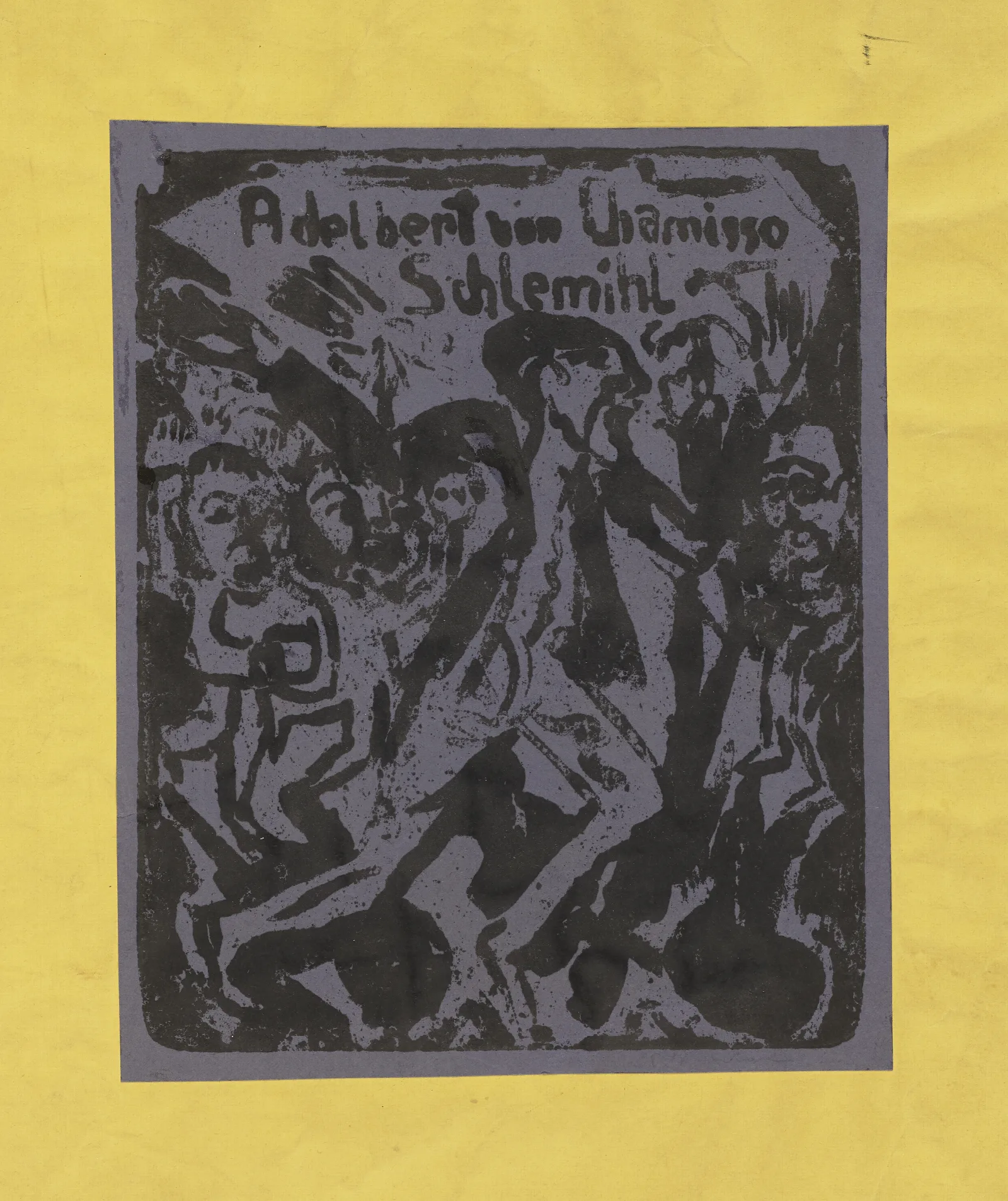 Cover Of The Woodcut Series Schlemihl Wall Art by Ernst Ludwig Kirchner - Canvas Print
