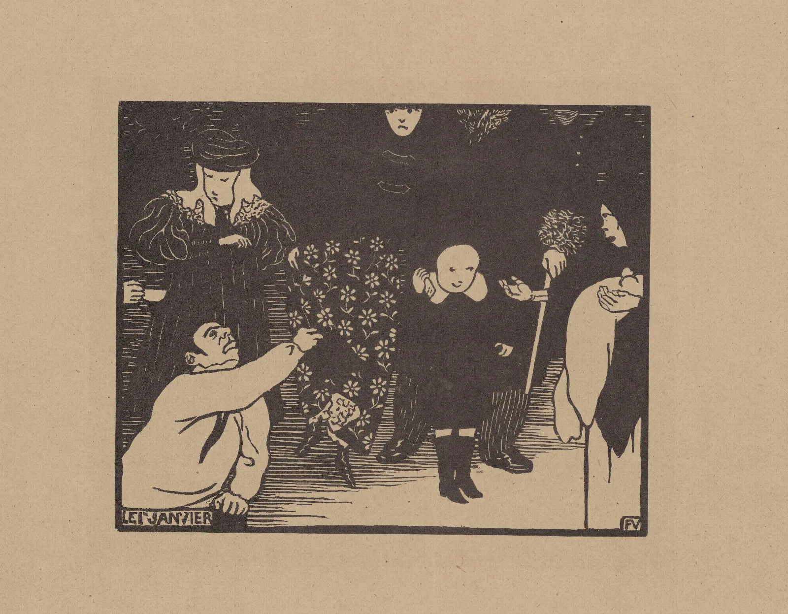Le 1er Janvier Wall Art by Félix Vallotton - Canvas Print