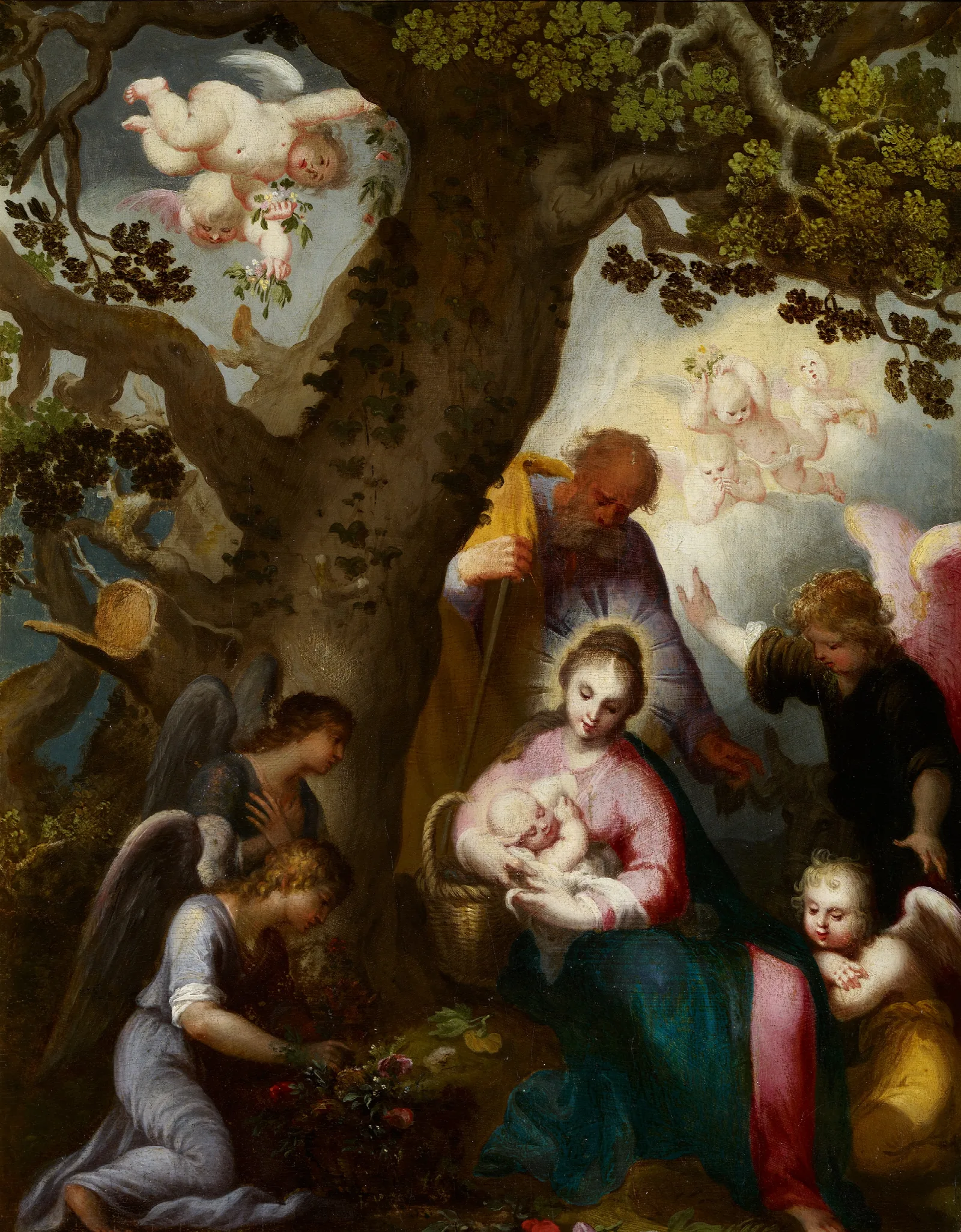 The Flight Into Egypt 21 Wall Art by Abraham Bloemaert - Canvas Print