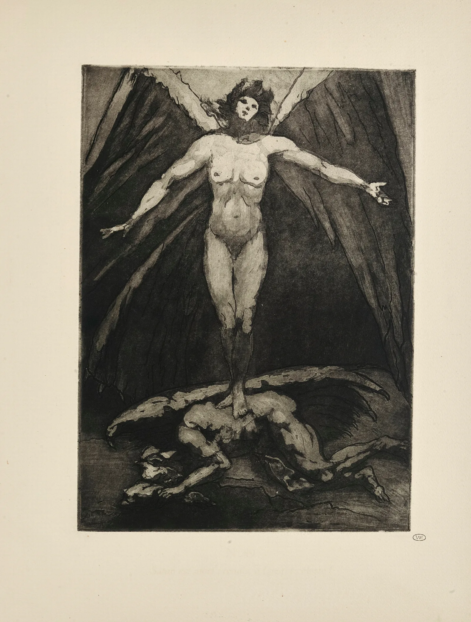 N 49 Satan Est Mort Renais O Lucifer Celeste Wall Art by Emile Bernard - Canvas Print
