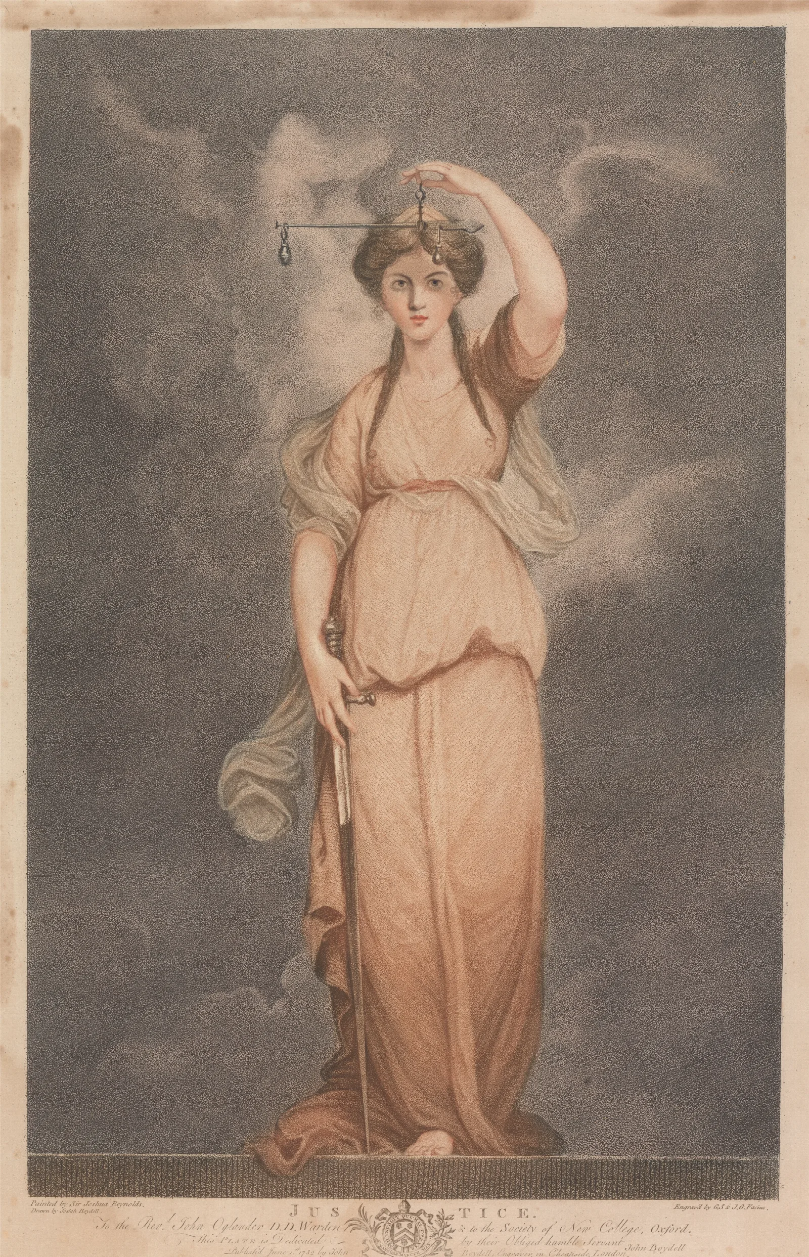 Justice 12 Wall Art by Sir Joshua Reynolds - Canvas Print