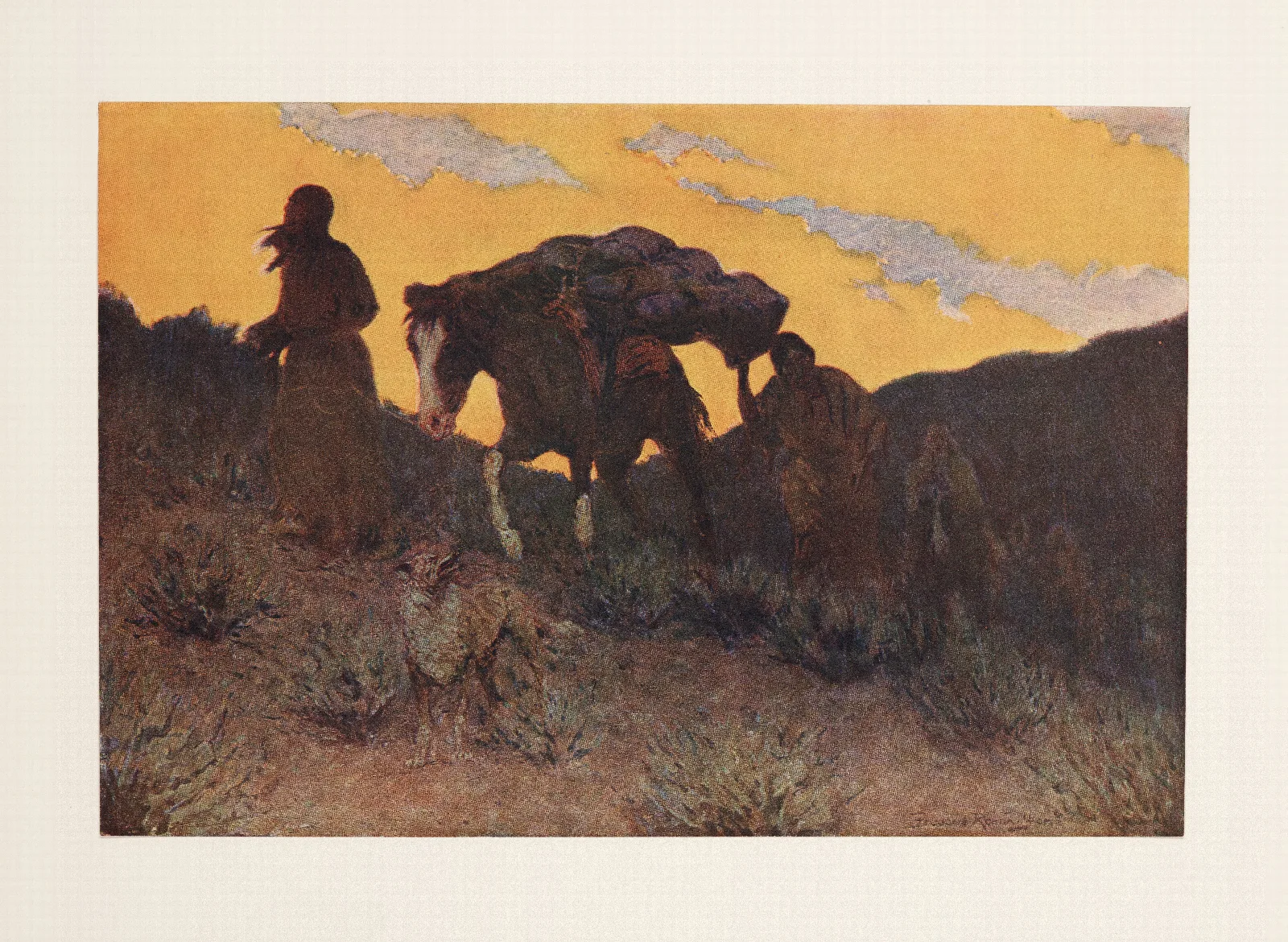 The Warriors Last Ride Wall Art by Frederic Remington - Canvas Print