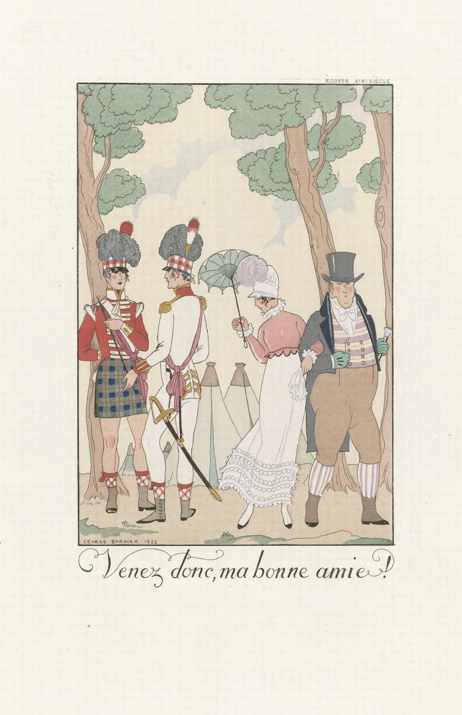 Venez Donc Ma Bonne Amie Wall Art by George Barbier - Canvas Print