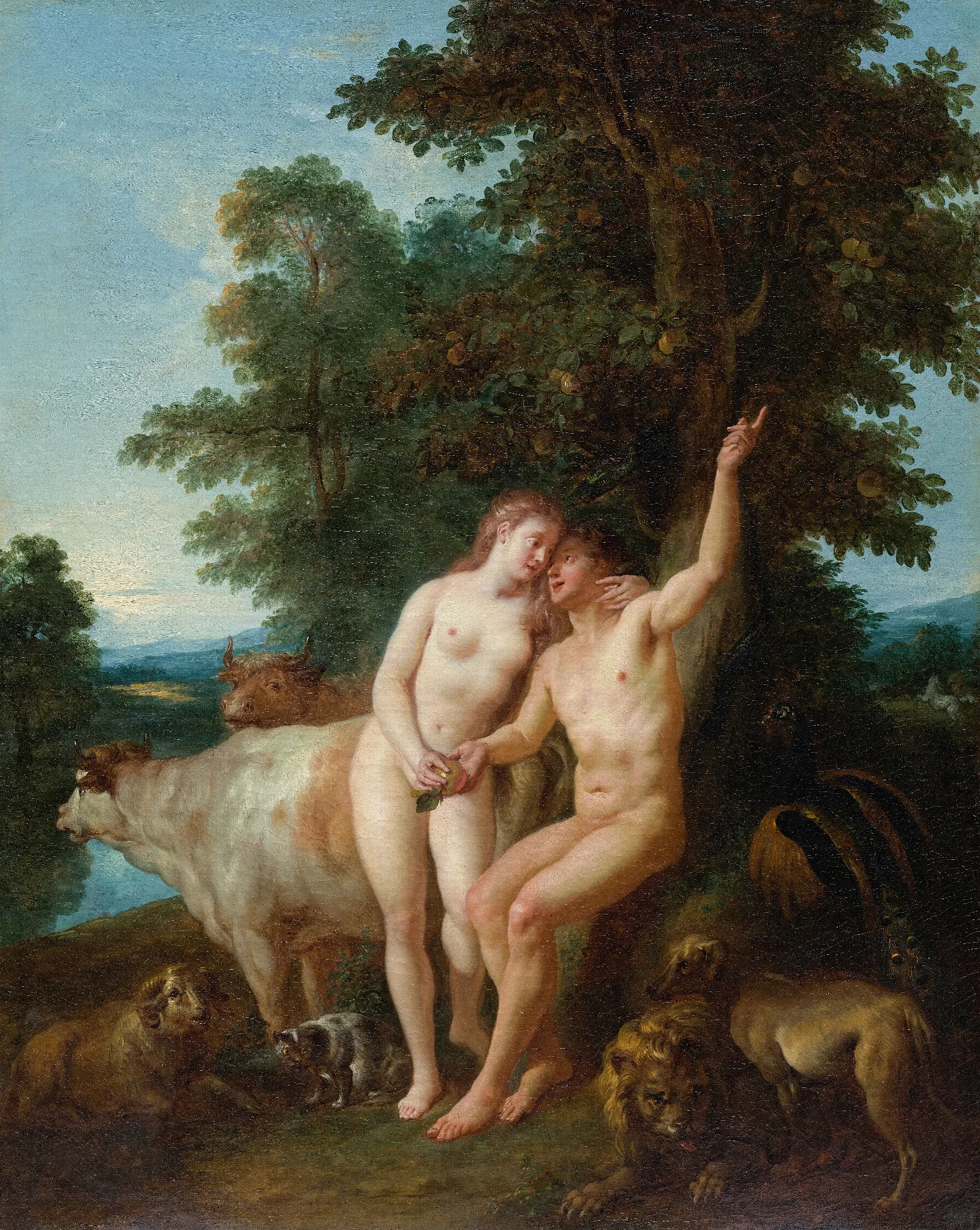 Adam And Eve 3 Wall Art by Jean-François de Troy - Canvas Print