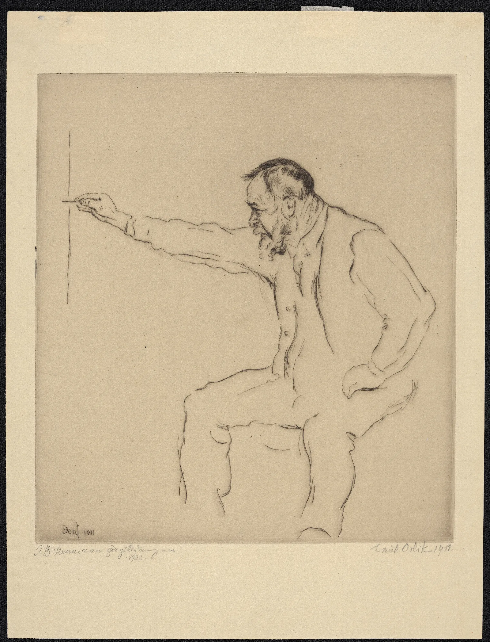 Portrait Of Ferdinand Hodler 2 Wall Art by Hans Thoma - Canvas Print