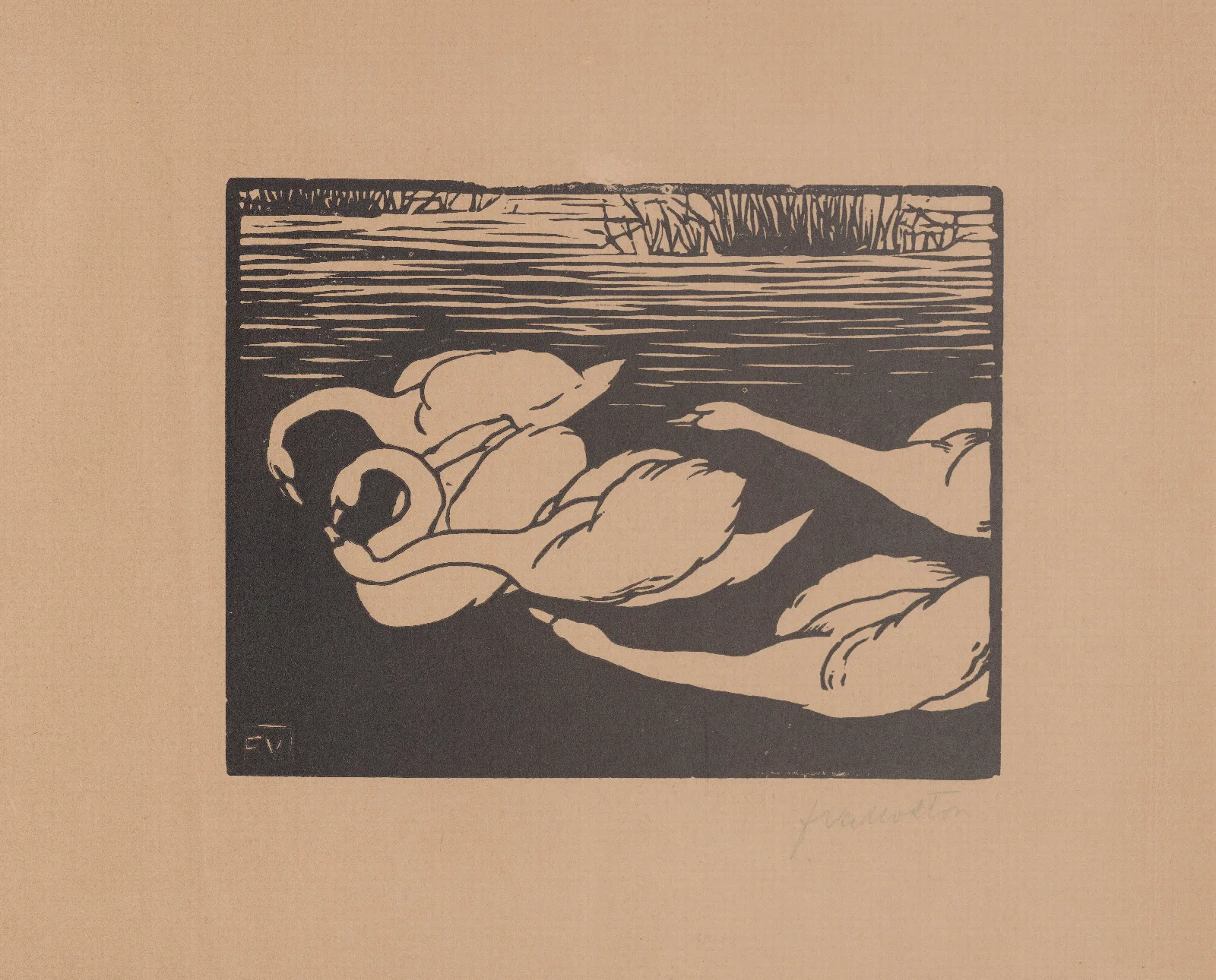Les Cygnes 2 Wall Art by Félix Vallotton - Canvas Print