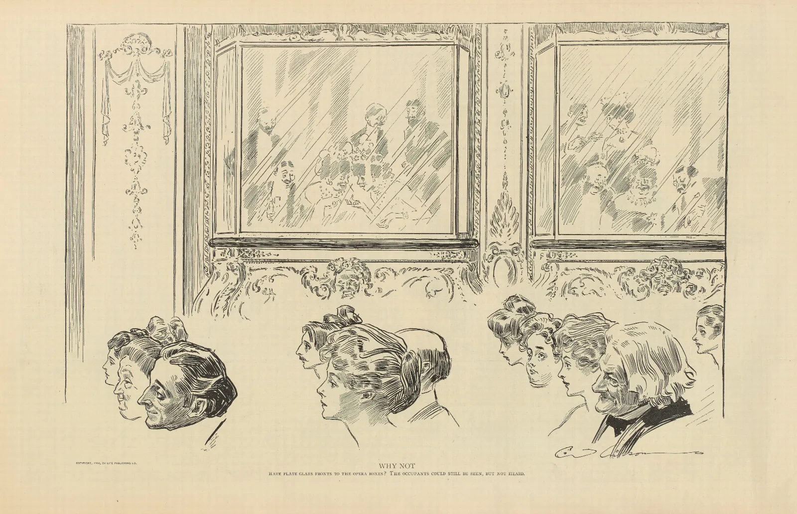 Why Not Wall Art by Charles Dana Gibson - Canvas Print