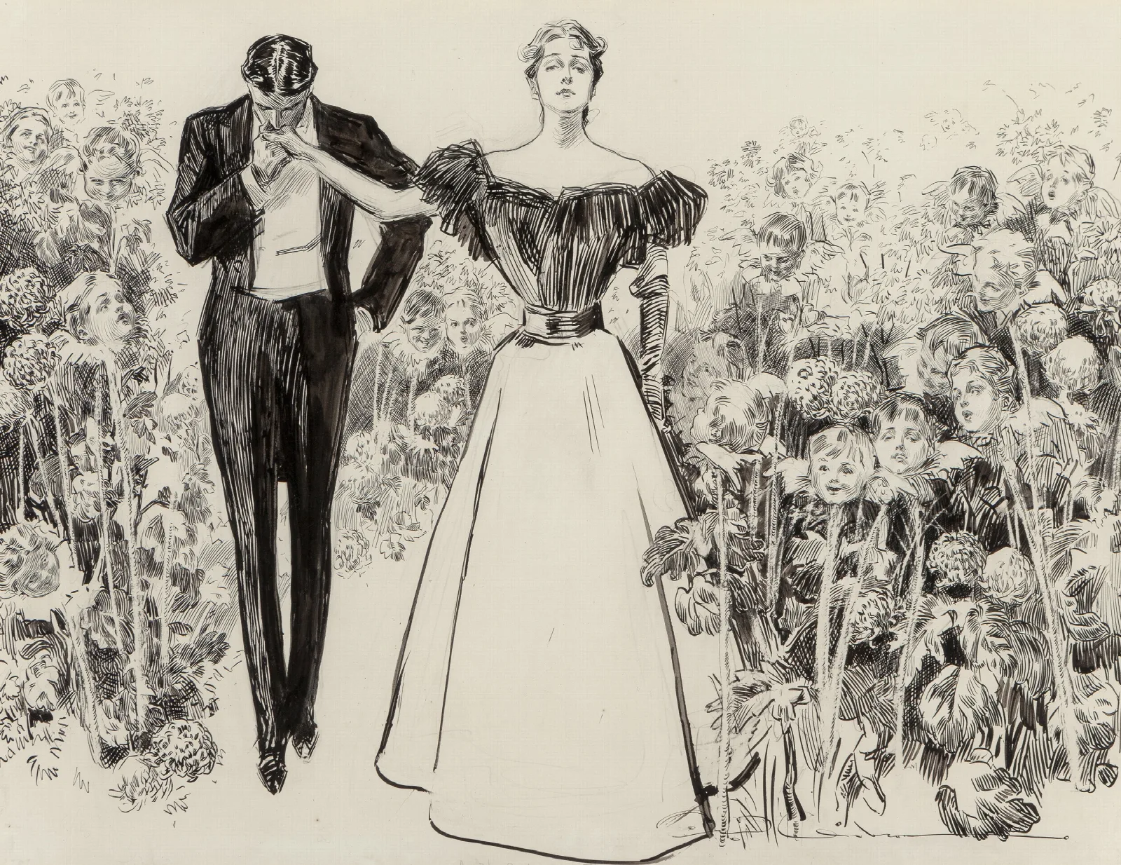 Garden Of Youth Wall Art by Charles Dana Gibson - Canvas Print