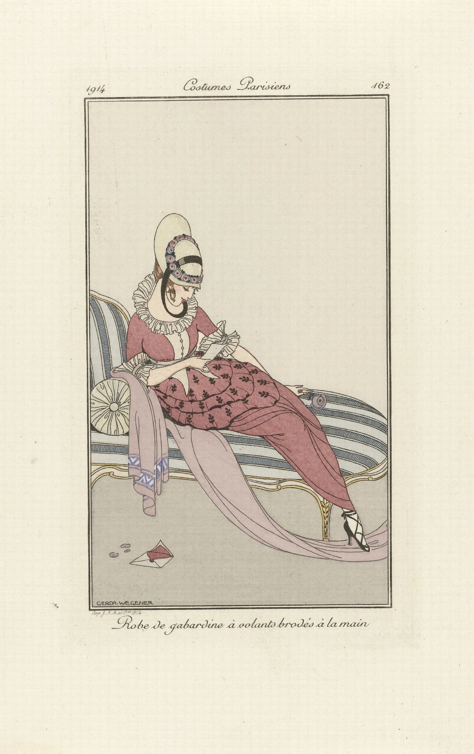 Robe De Gabardin Wall Art by Gerda Wegener - Canvas Print