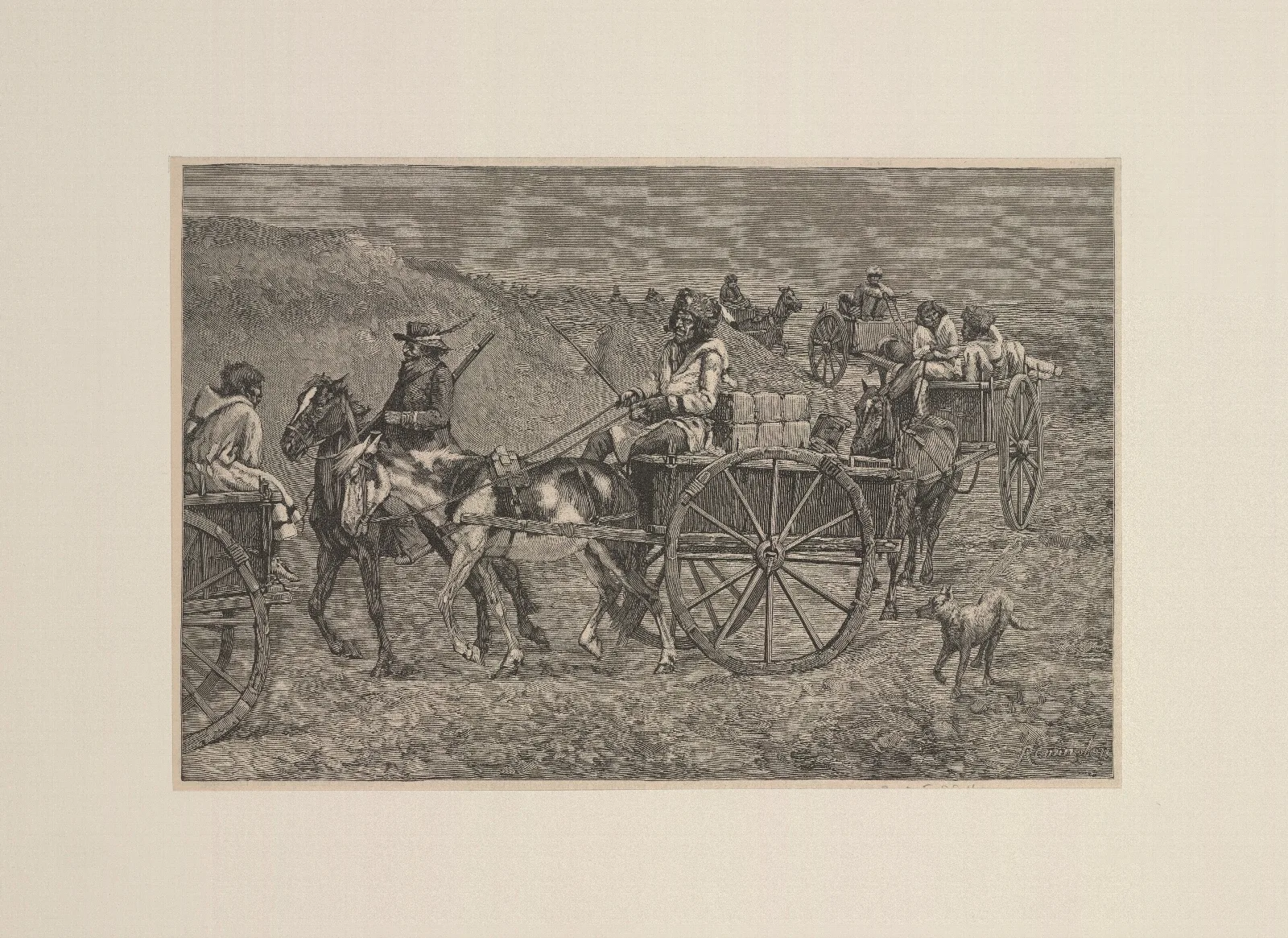 A Fur Train From The Far North Wall Art by Frederic Remington - Canvas Print