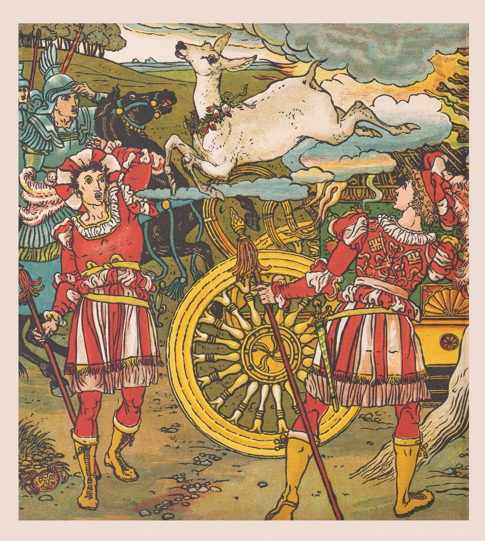 Beauty And The Beast Pl 14 Wall Art by Walter Crane - Canvas Print