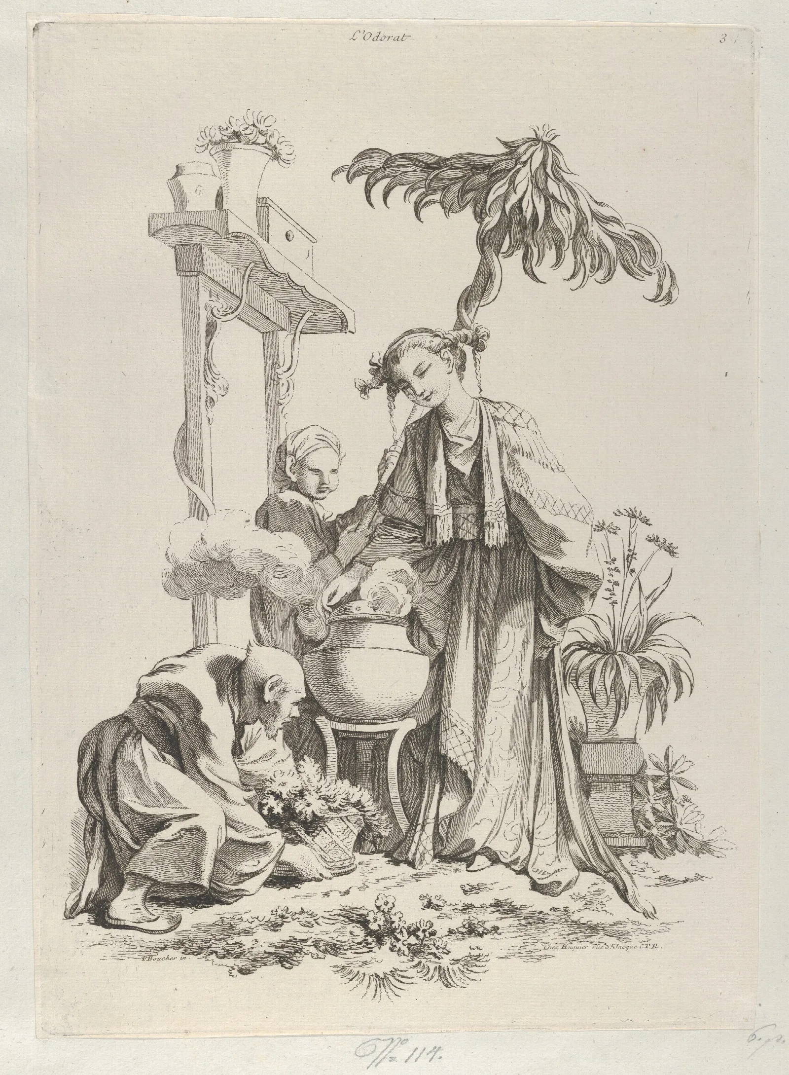 Smell 3 Wall Art by François Boucher - Canvas Print