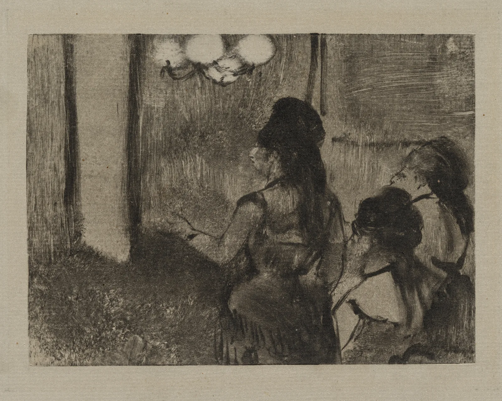 In The Salon Wall Art by Edgar Degas - Canvas Print