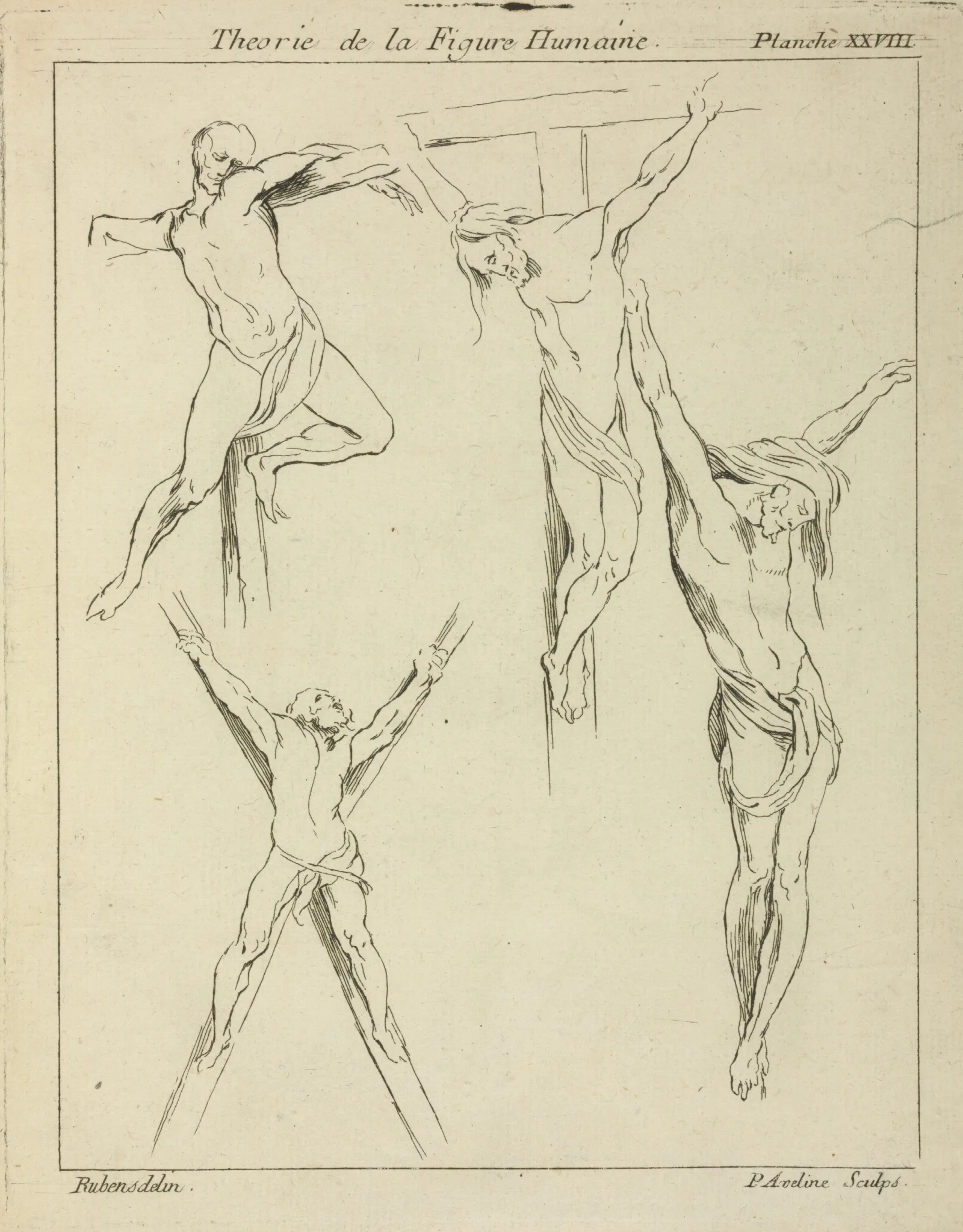 Four Studies Of Crucified Figures Wall Art by Peter Paul Rubens - Canvas Print