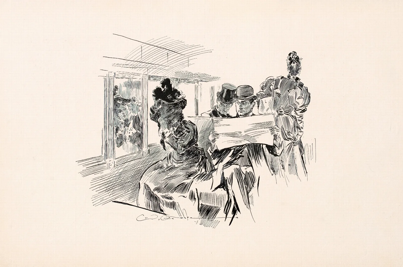 Illustration 221 by Charles Dana Gibson (1896) Wall Art by Charles Dana Gibson - Canvas Print
