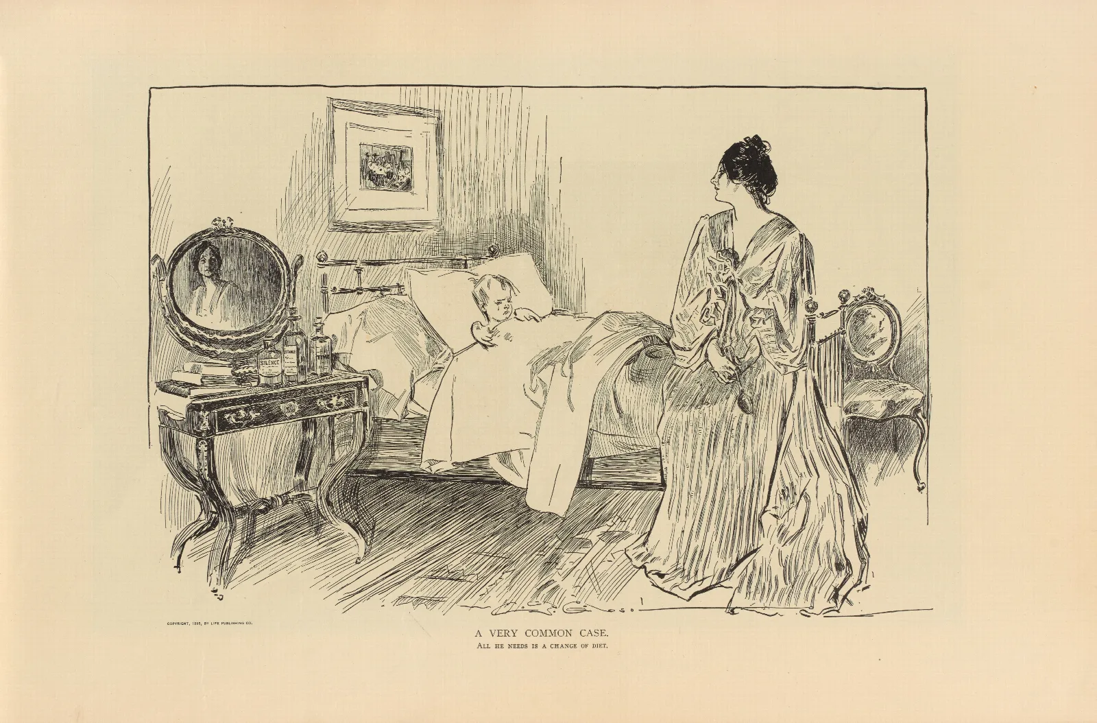 A Very Common Case Wall Art by Charles Dana Gibson - Canvas Print