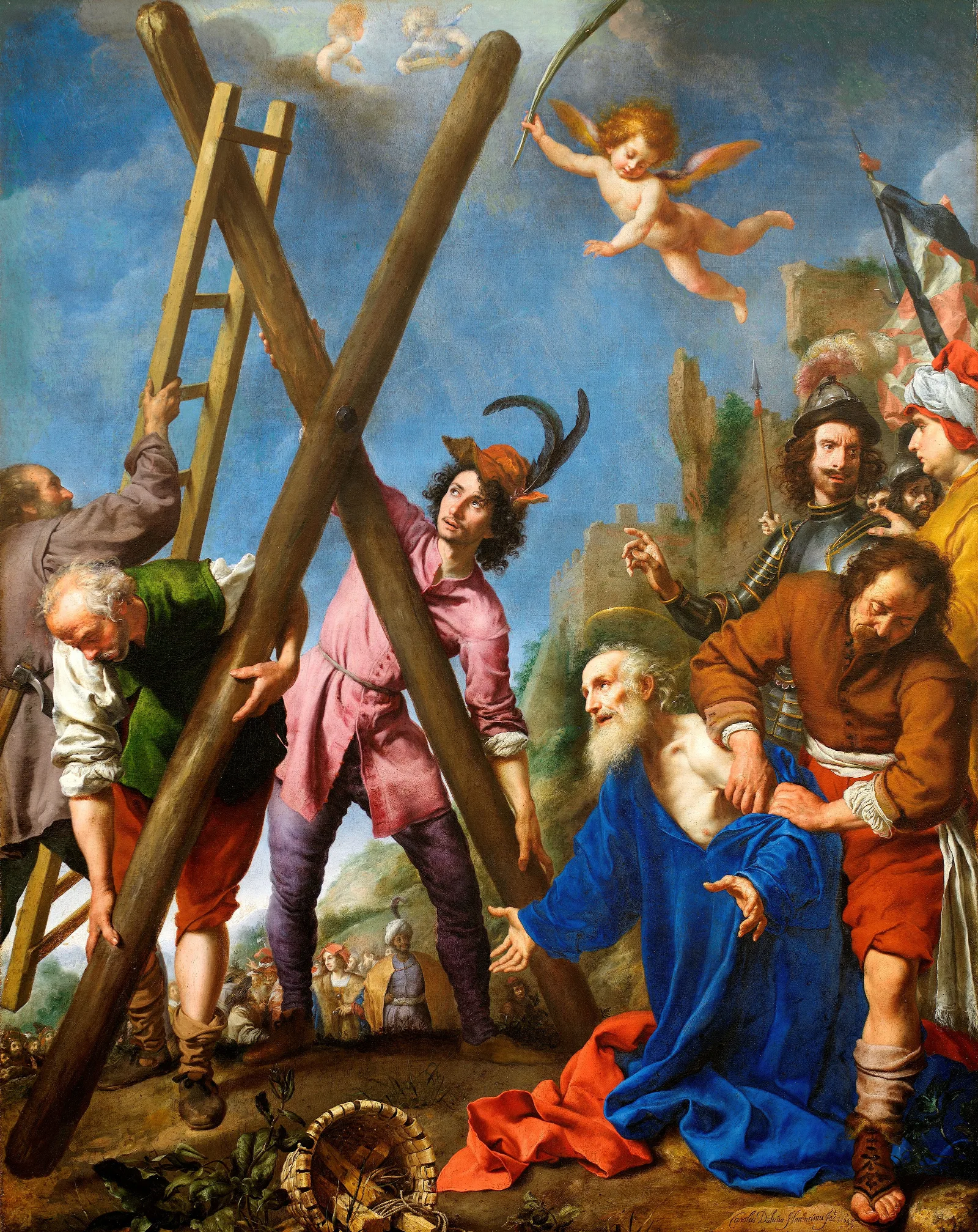 St Andrew Praying Before His Martyrdom Wall Art by Carlo Dolci - Canvas Print