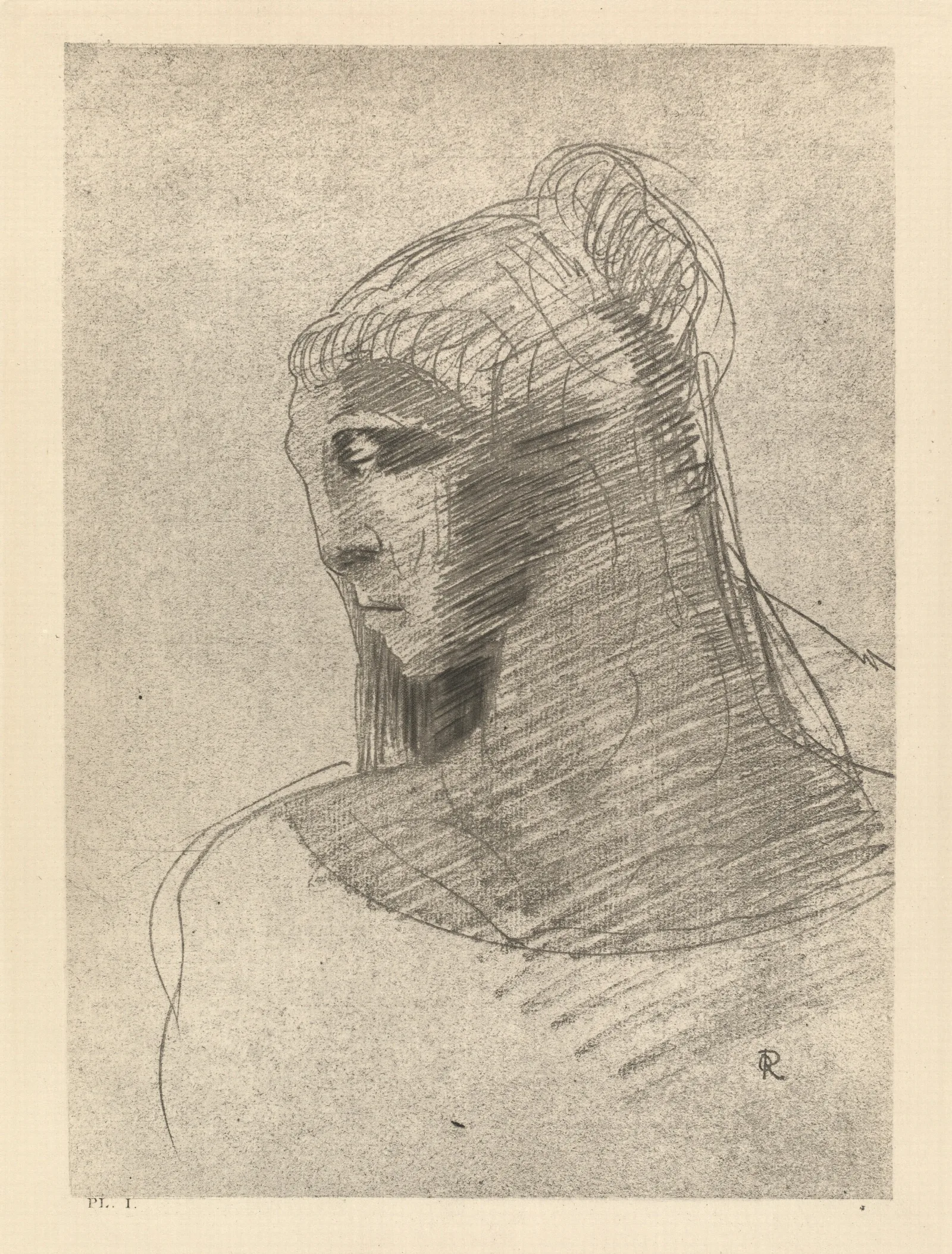Je Tadore A Legal De La Voute Nocturne O Vase De Tristesse O Grande Taciturne Wall Art by Odilon Redon - Canvas Print