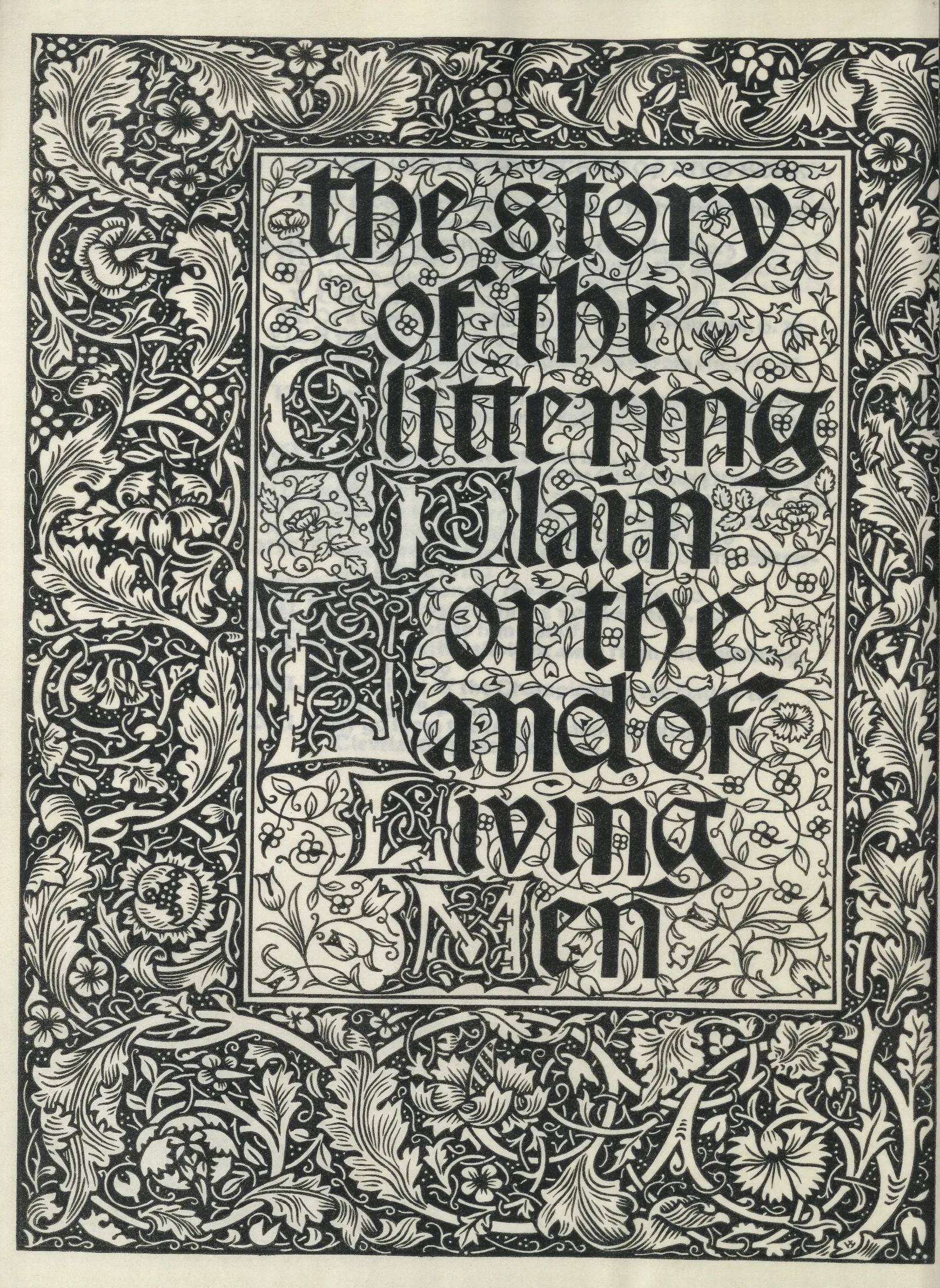 The Story Of The Glittering Plain Titlepage Wall Art by Walter Crane - Canvas Print
