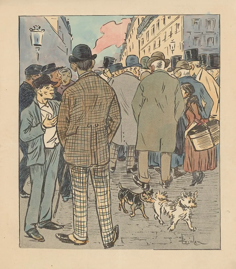 Dans La Rue 5 Wall Art by Théophile Alexandre Steinlen - Canvas Print