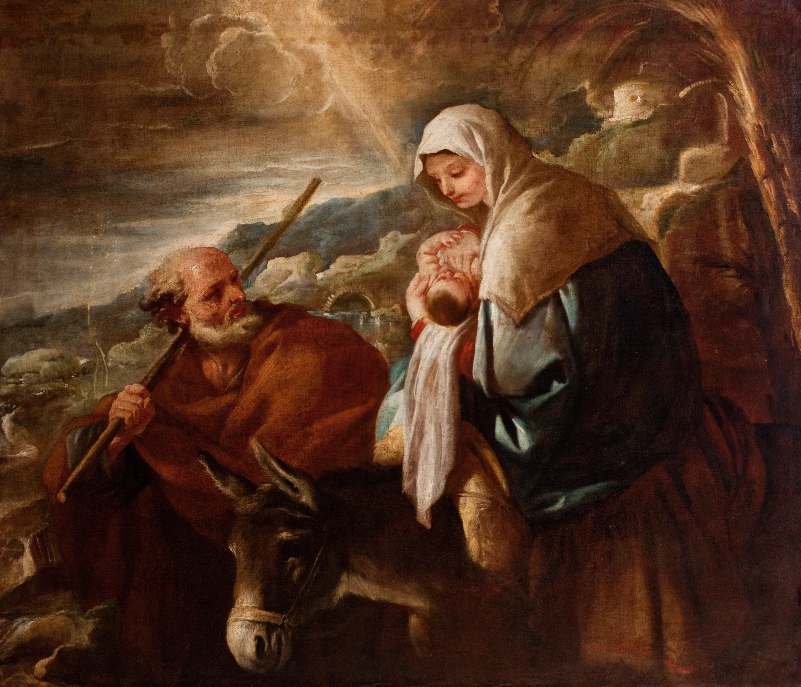 Flight Into Egypt 13 Wall Art by Luca Giordano - Canvas Print