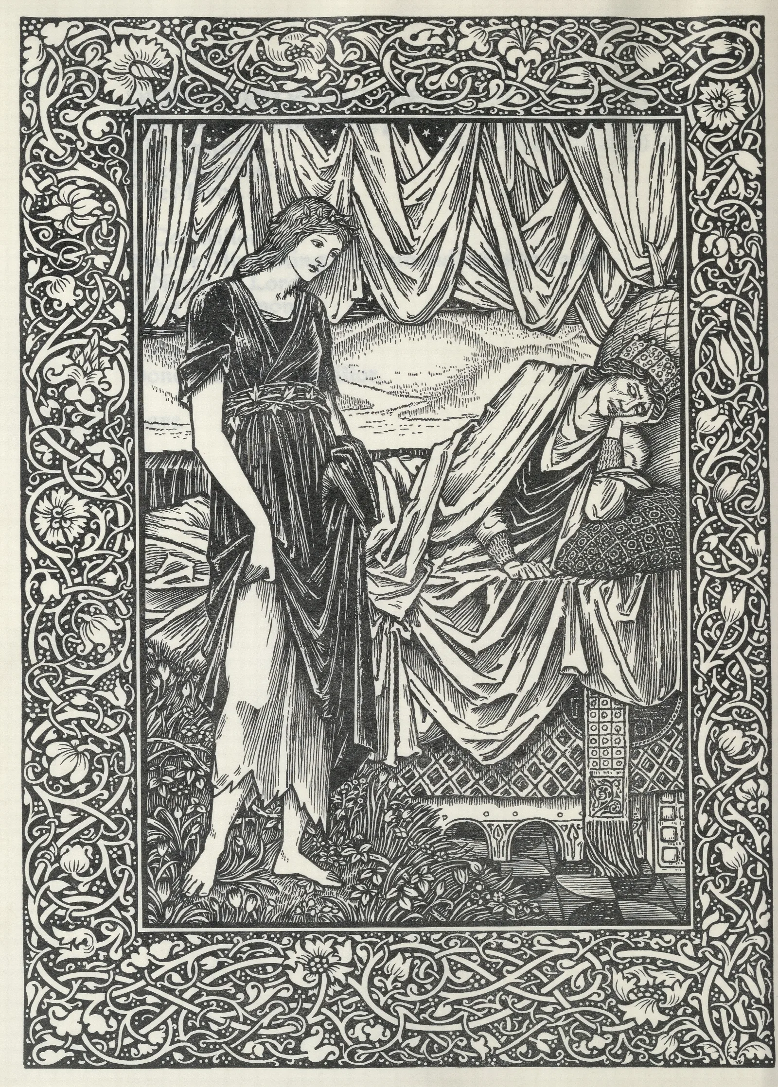 Love Is Enough Or The Freeing Of Pharamond A Morality 2 Wall Art by Sir Edward Coley Burne-Jones - Canvas Print