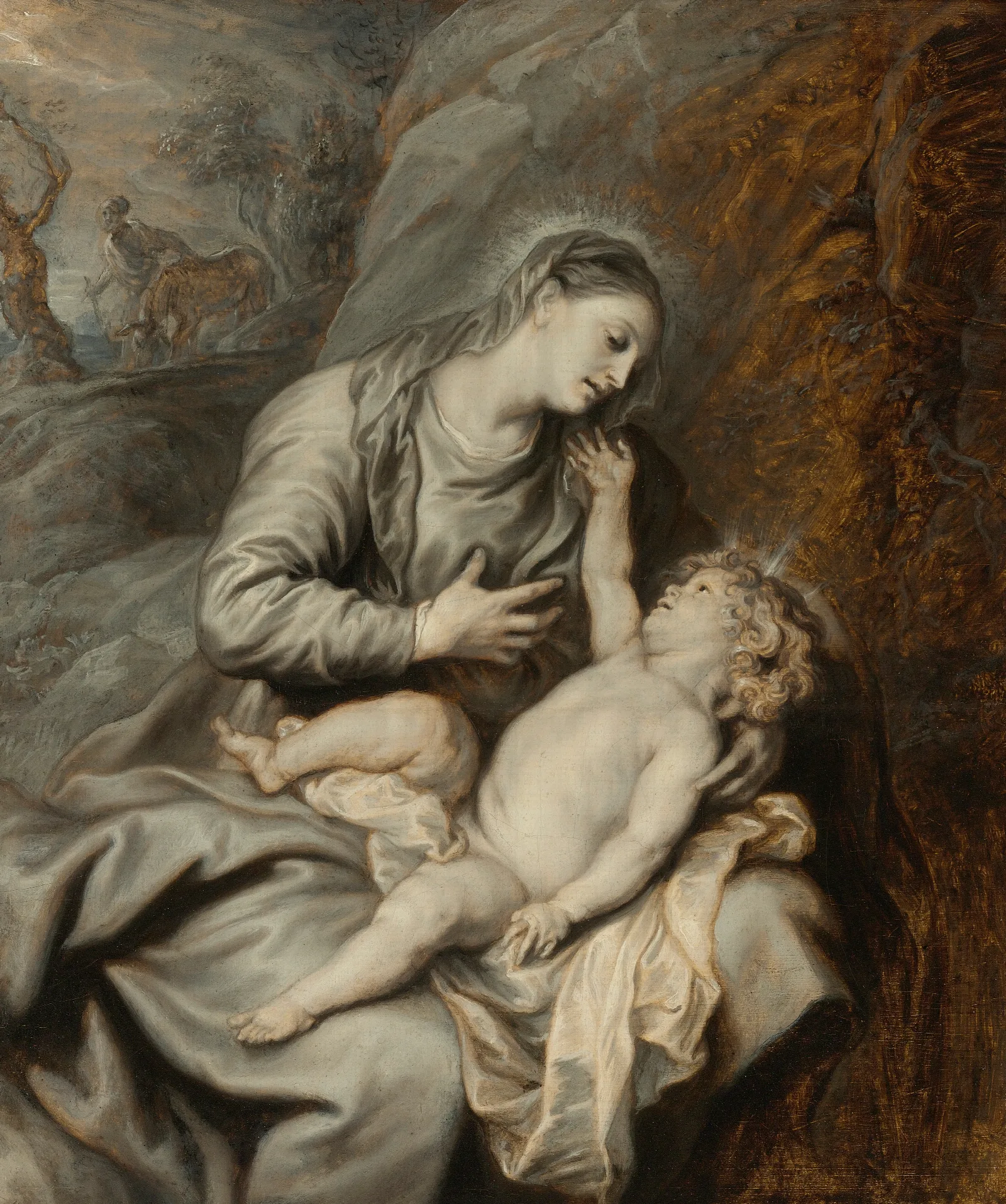 Rest On The Flight Into Egypt 6 Wall Art by Anthony van Dyck - Canvas Print