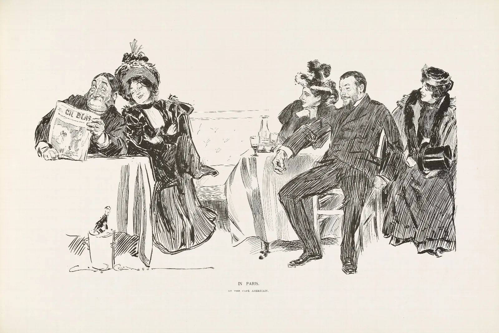 In Paris 2 Wall Art by Charles Dana Gibson - Canvas Print