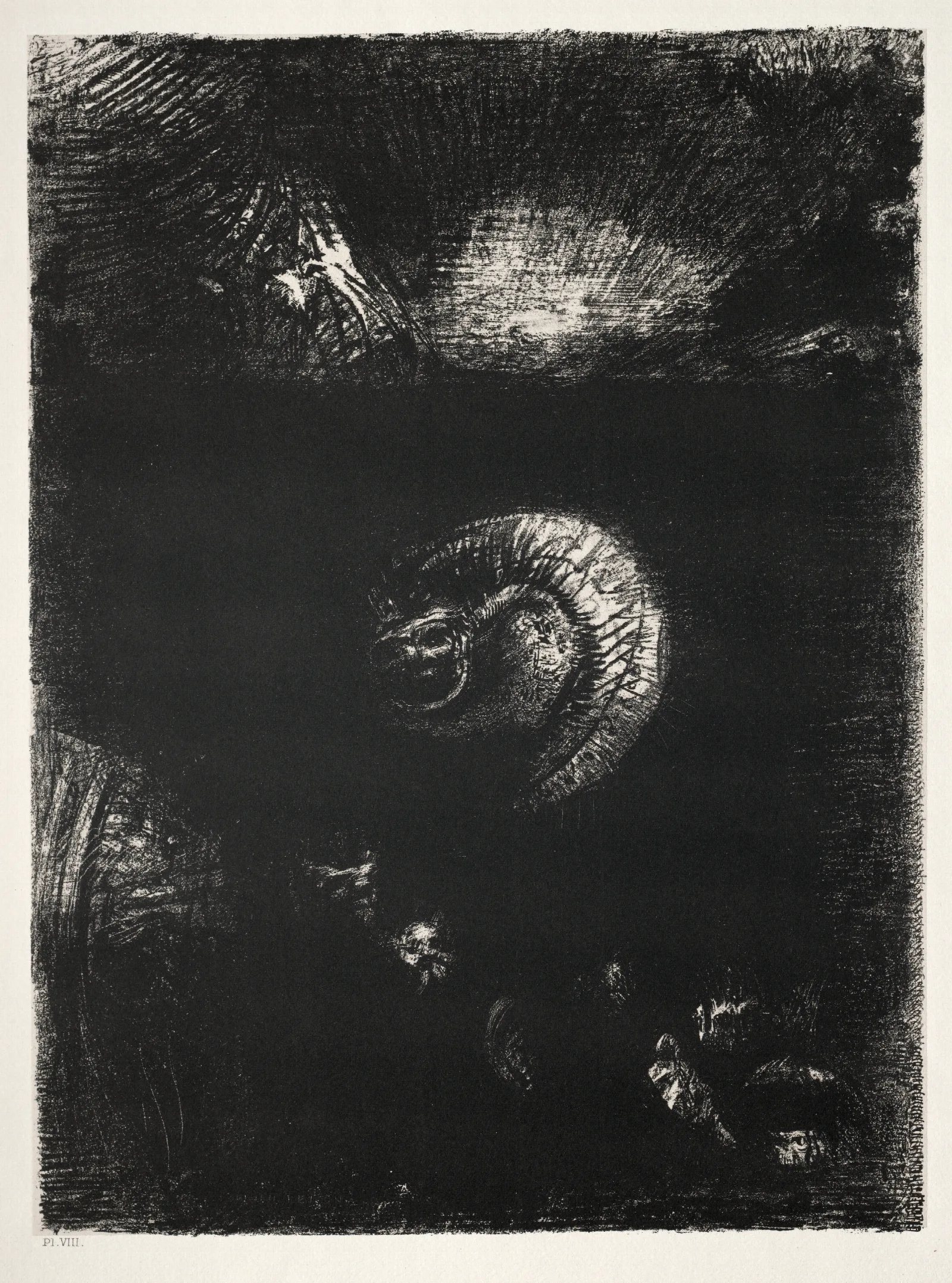And All Manner Of Frightful Creatures Arise Wall Art by Odilon Redon - Canvas Print