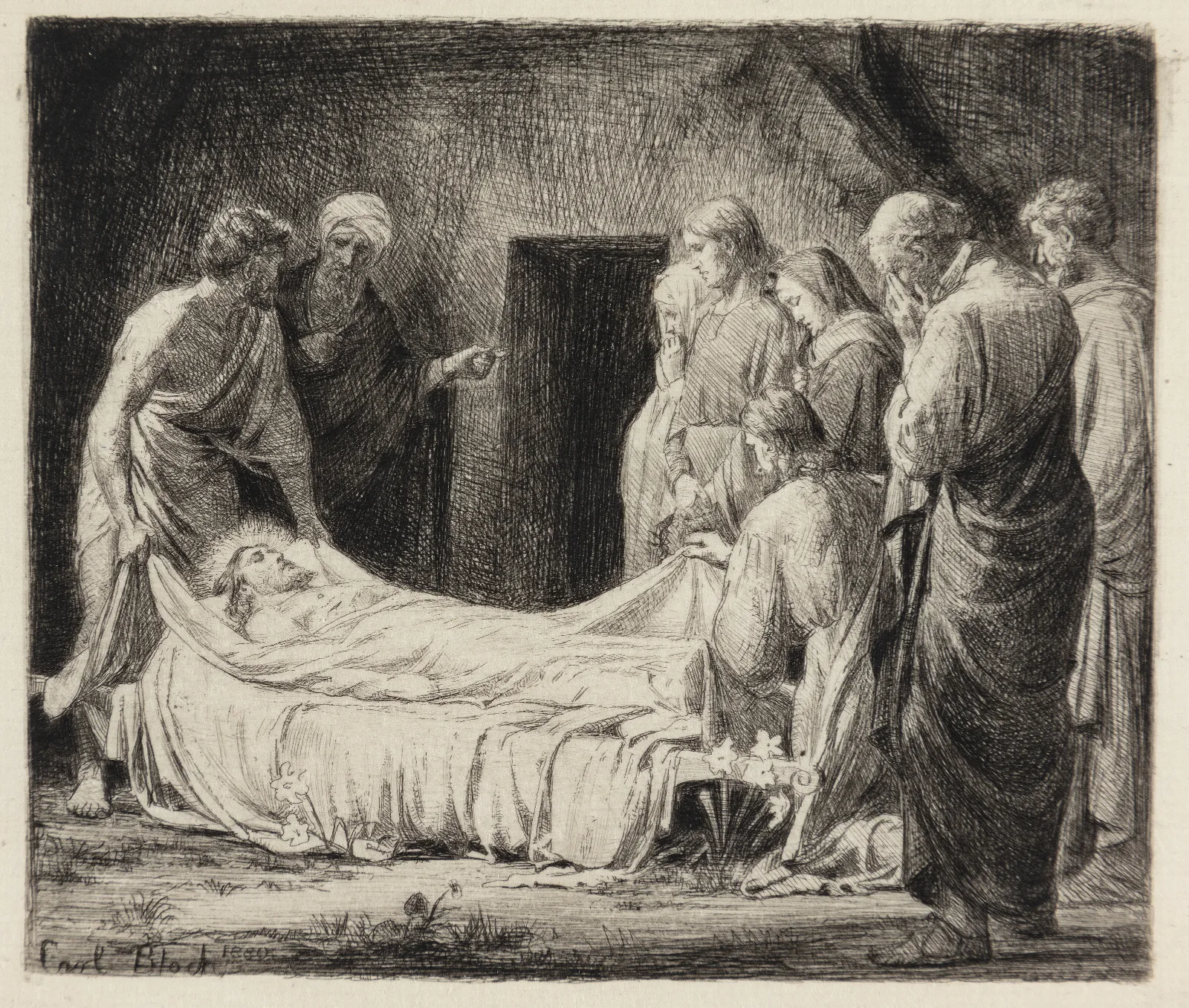 The Entombment Of Christ 19 Wall Art by Carl Bloch - Canvas Print